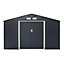 Rowlinson Trentvale 10x8 ft Apex Dark grey Metal 2 door Shed