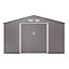 Rowlinson Trentvale 10x8 ft Apex Light grey Metal 2 door Shed
