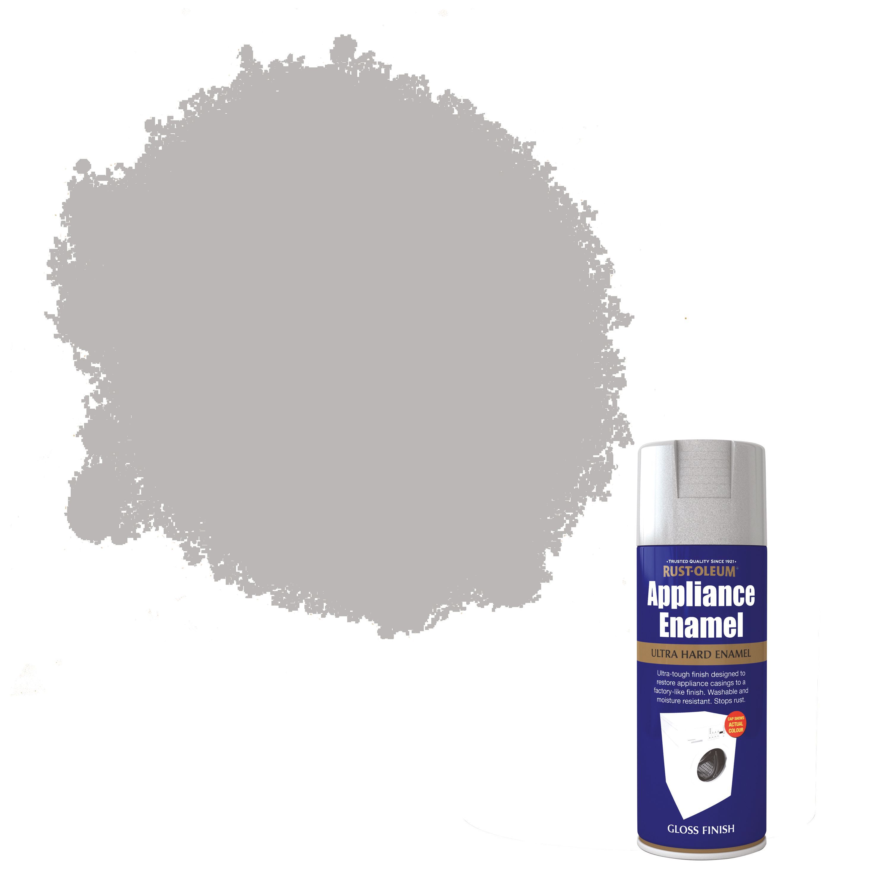 Rust-Oleum Appliance enamel Gloss Stainless steel effect Spray paint, 400ml