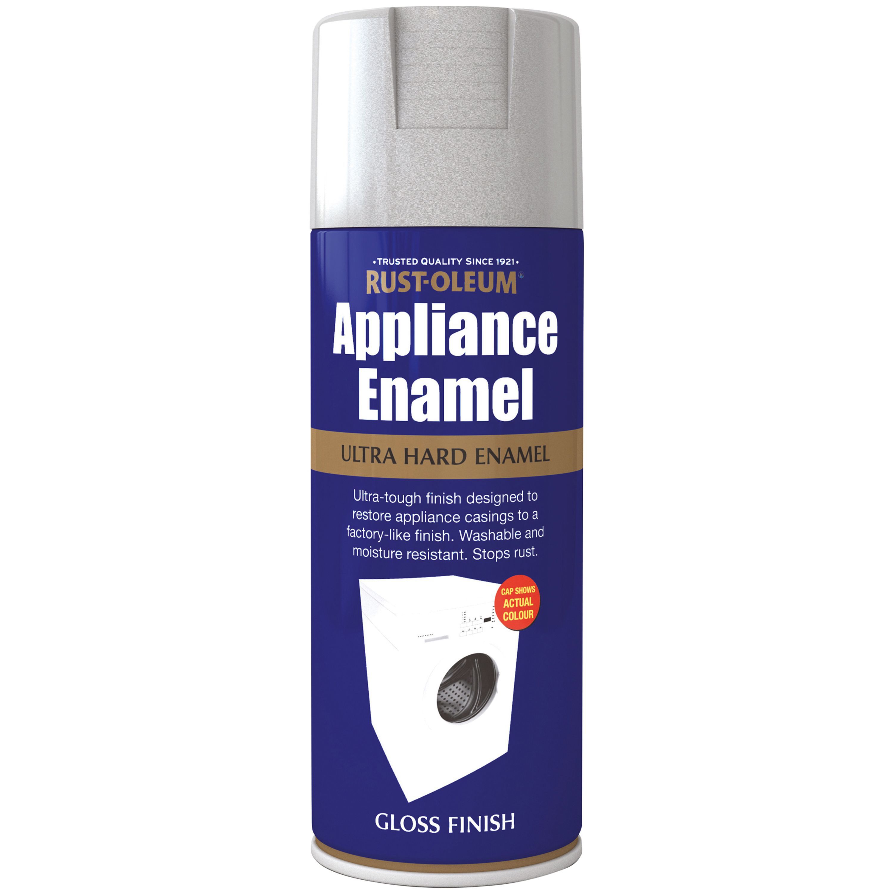 Rust-Oleum Appliance enamel Gloss Stainless steel effect Spray paint, 400ml