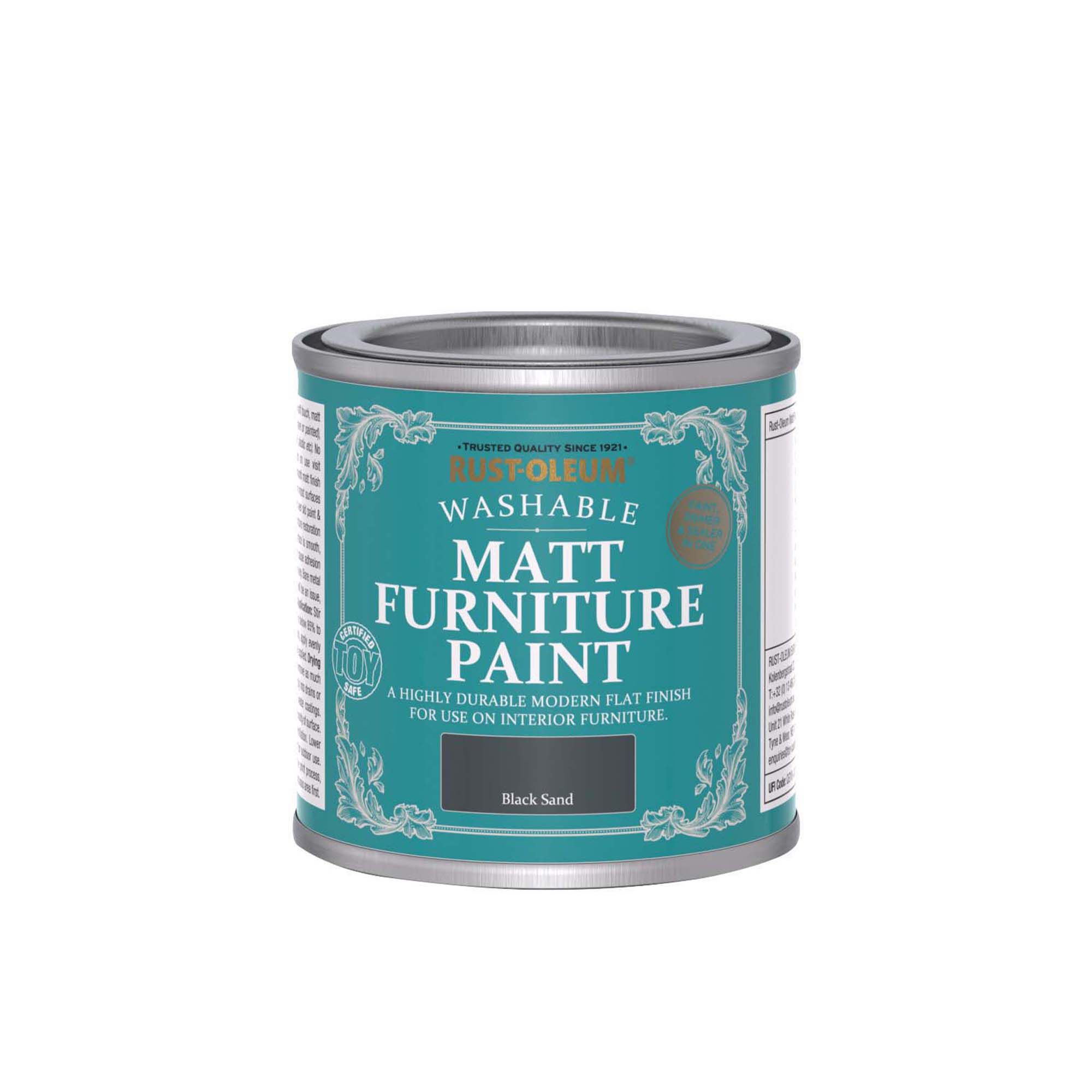 Rust-Oleum Black Sand Matt Furniture paint, 125ml