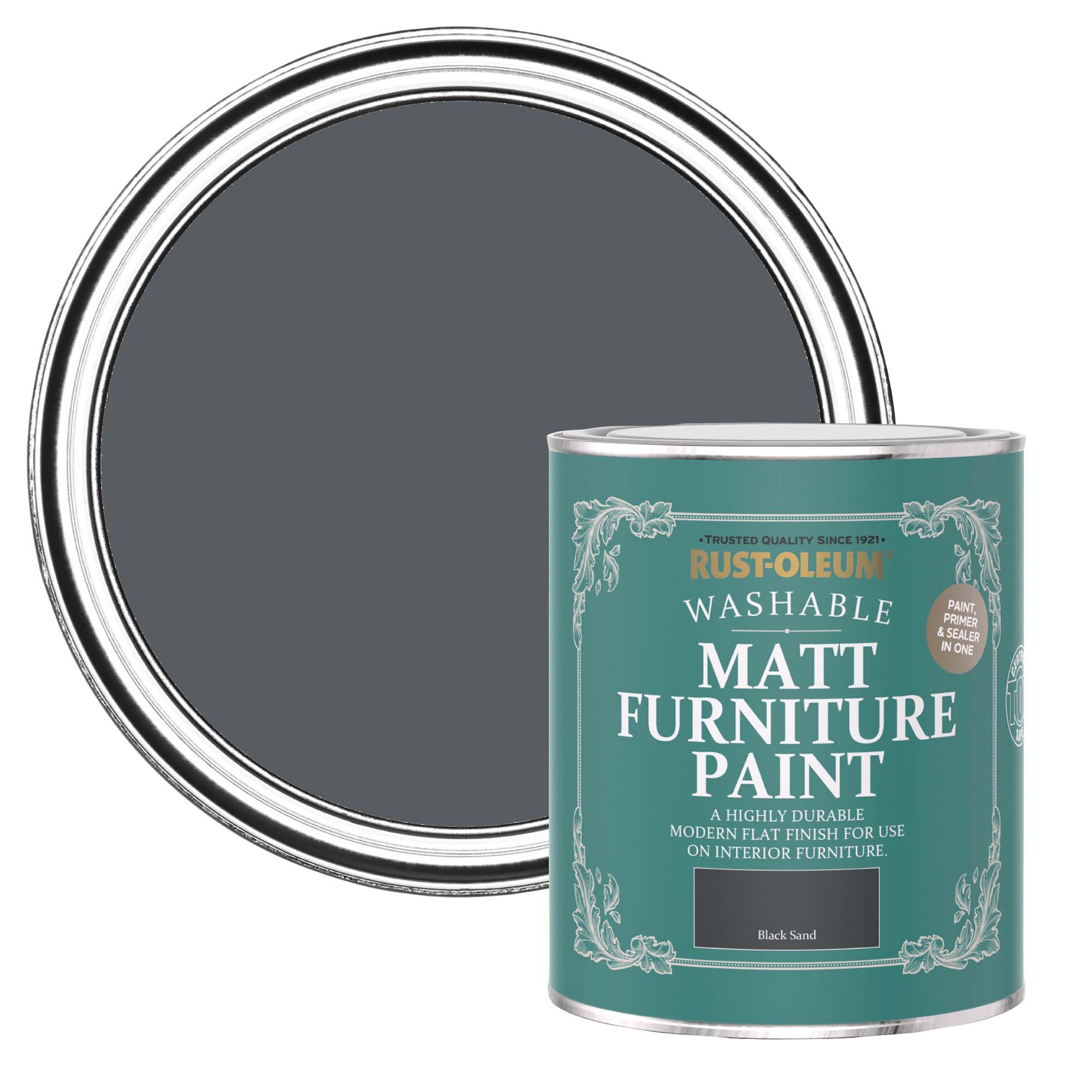 Rust-Oleum Black Sand Matt Furniture paint, 750ml