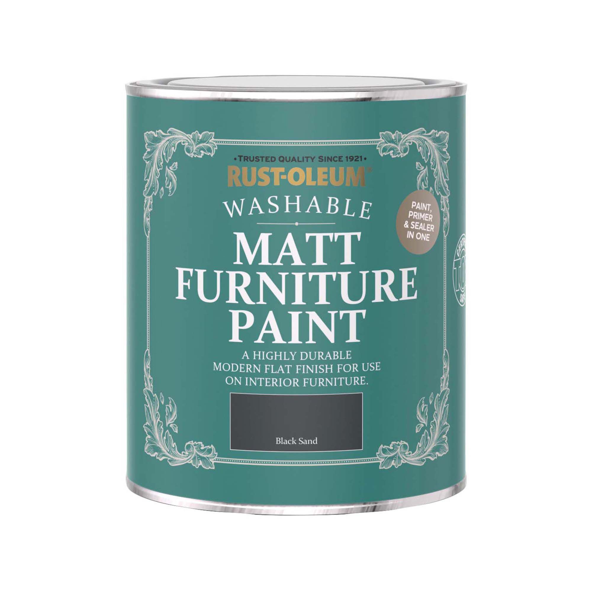 Rust-Oleum Black Sand Matt Furniture paint, 750ml