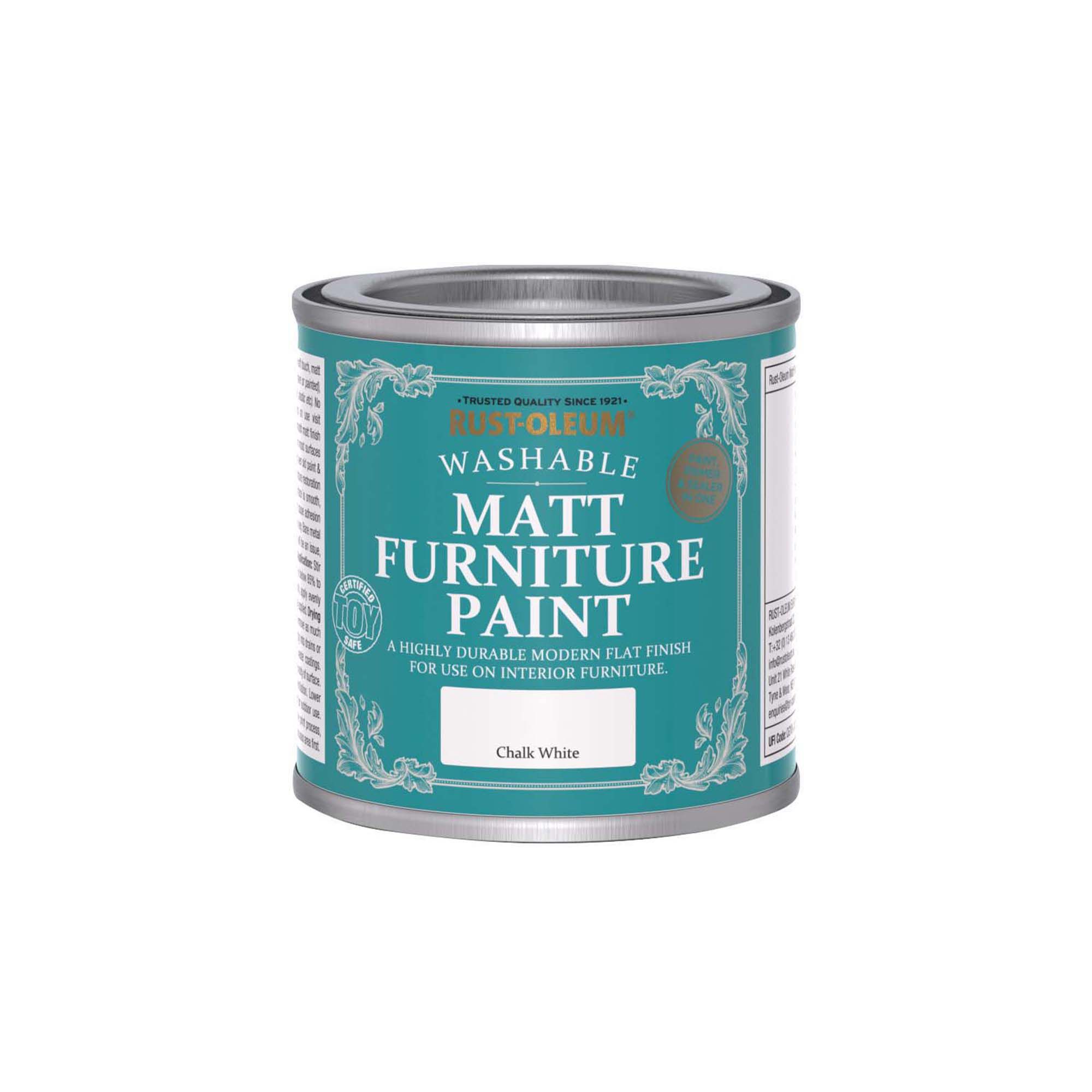 Rust-Oleum Chalk White Matt Furniture paint, 125ml