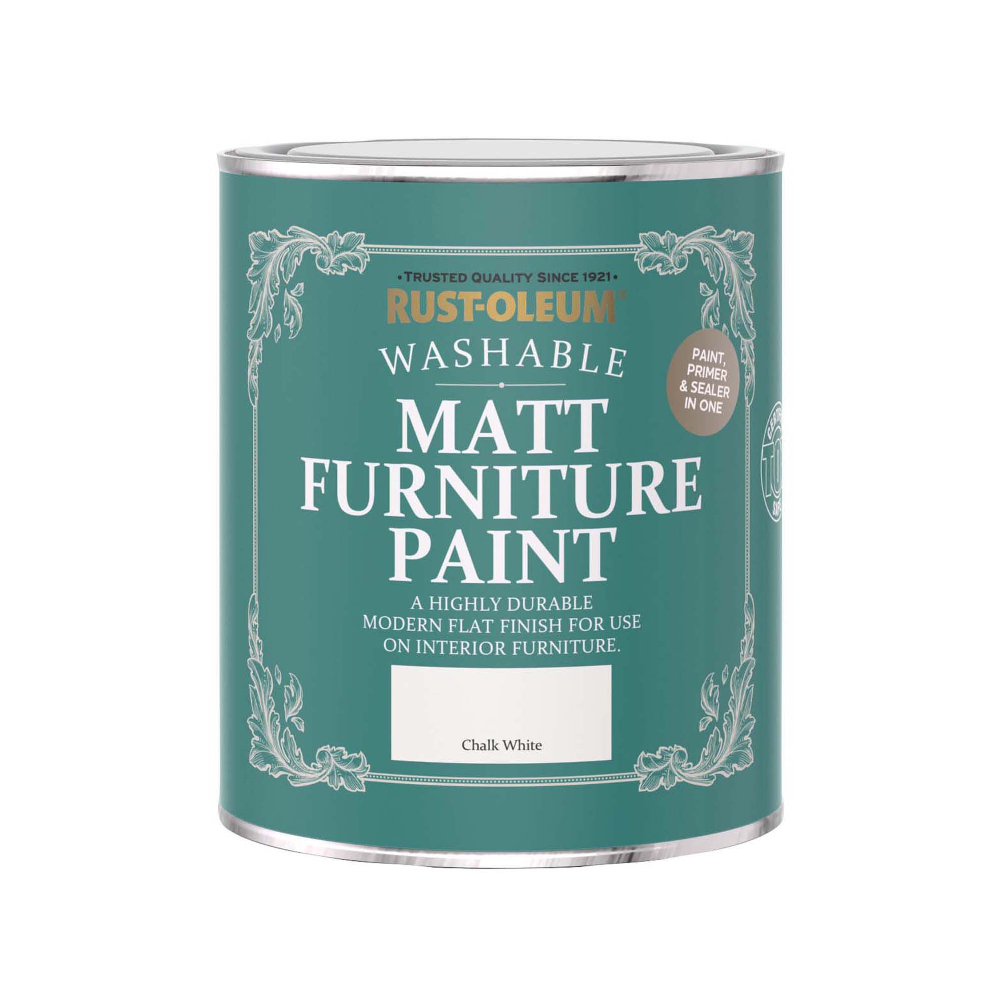 Rust-Oleum Chalk White Matt Furniture paint, 750ml