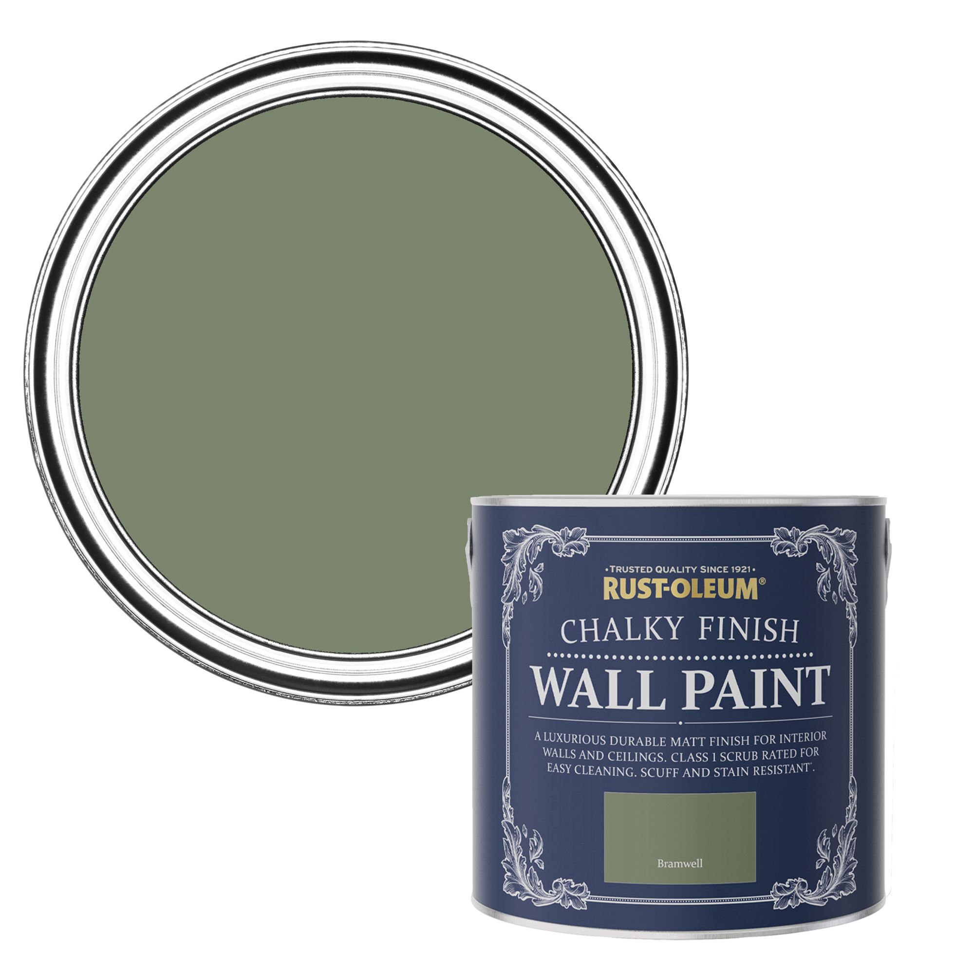 Rust-Oleum Chalky Finish Wall Bramwell Flat matt Emulsion paint, 2.5L