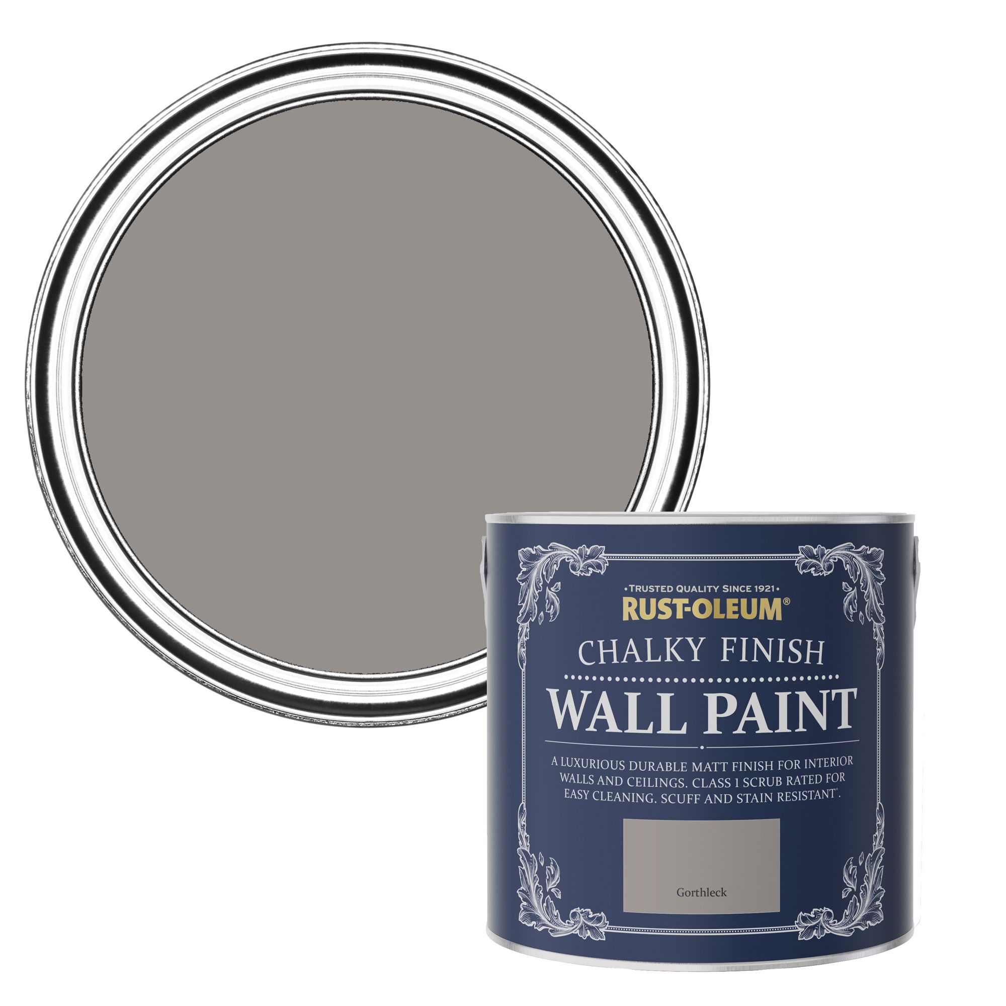 Rust-Oleum Chalky Finish Wall Gorthleck Flat matt Emulsion paint, 2.5L