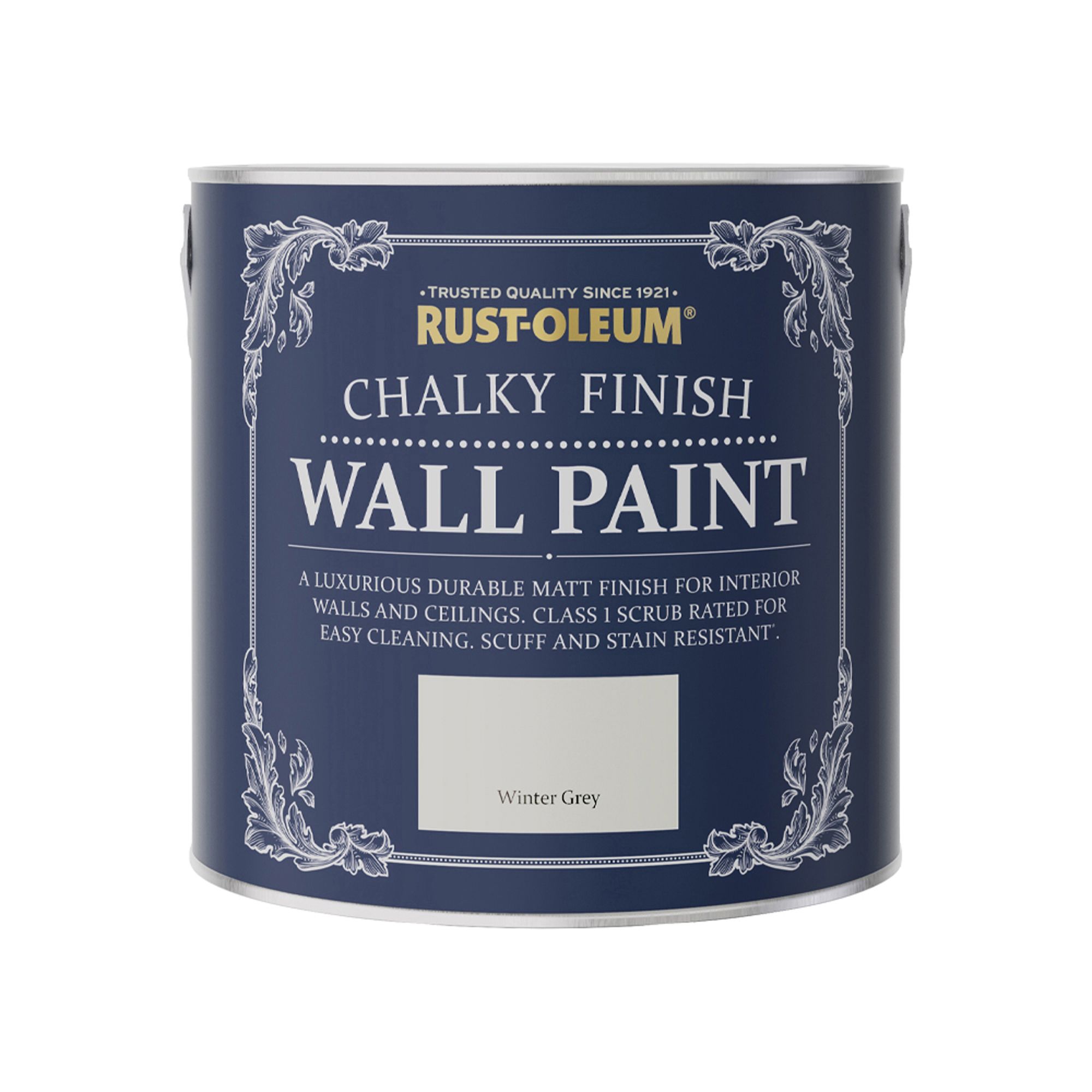 Rust-Oleum Chalky Finish Wall Winter grey Flat matt Emulsion paint, 2.5L