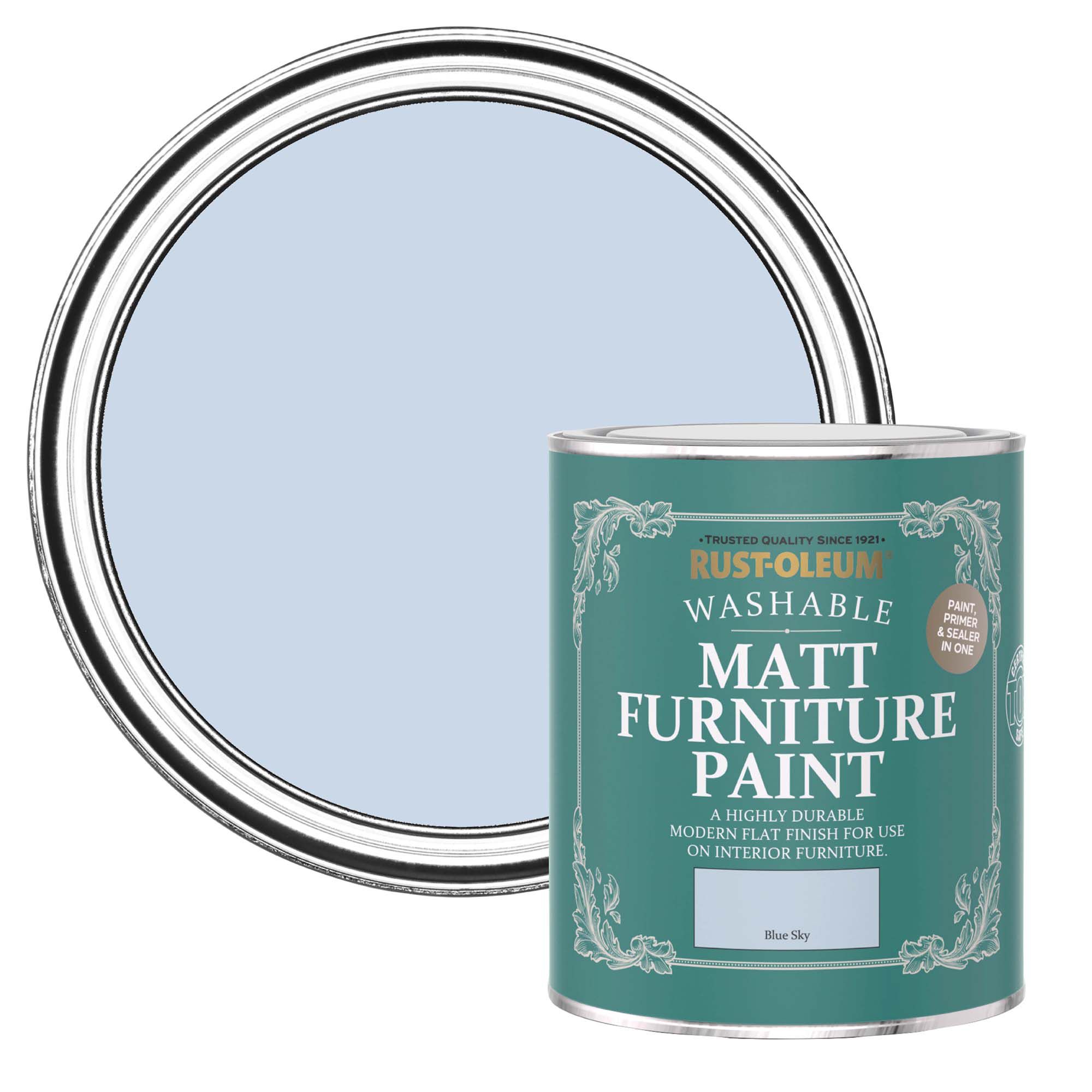 RustOleum Furniture Paint Blue Sky Matt Furniture paint, 750ml Tin Tradepoint