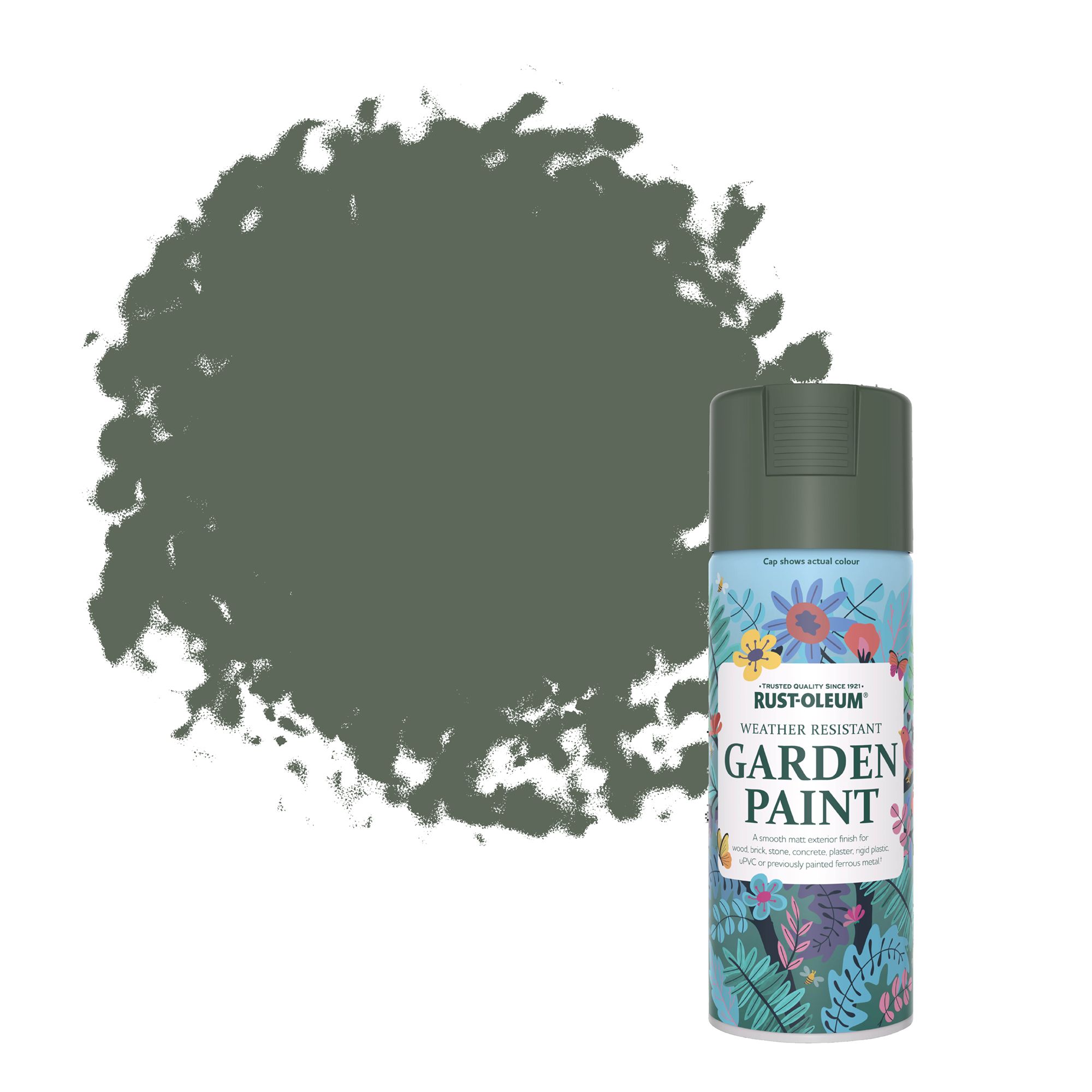 Rust-Oleum Garden Paint All Green Matt Multi-surface Garden Paint, 400ml Spray can
