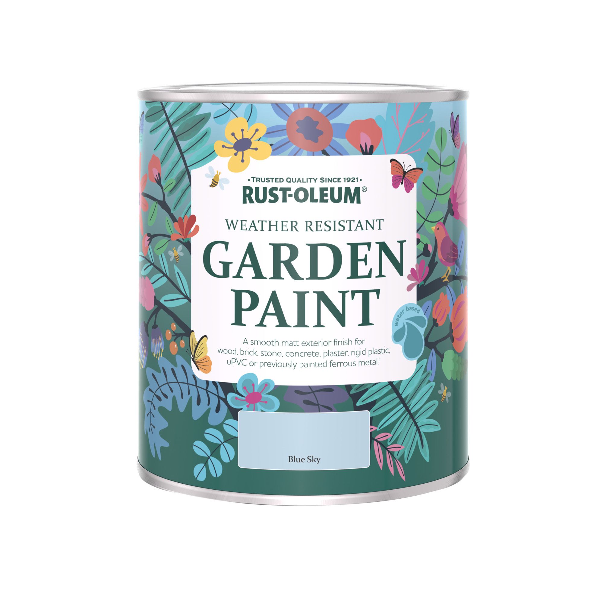 Rust-Oleum Garden Paint Blue Sky Matt Multi-surface Garden Paint, 750ml Tin
