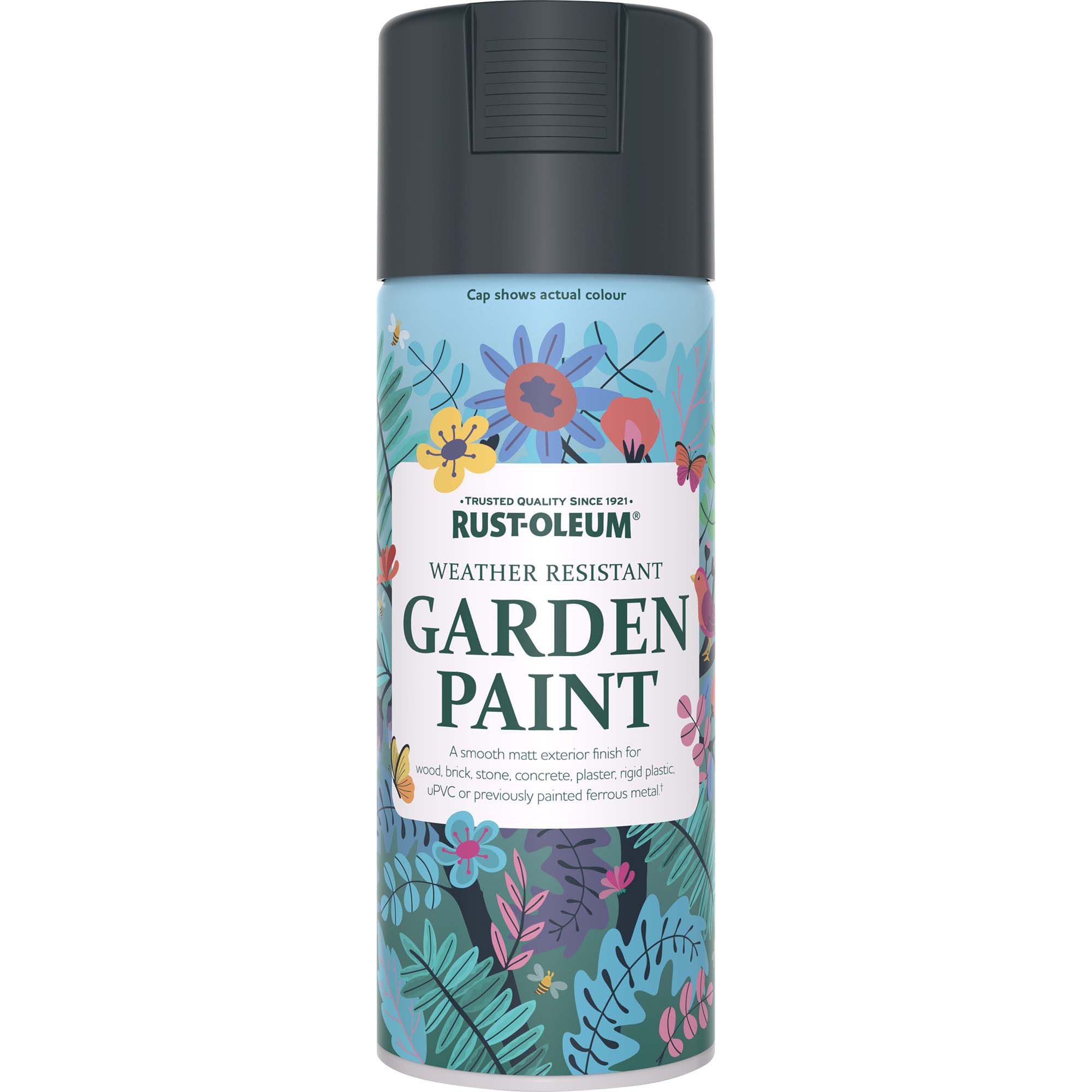 Rust-Oleum Garden Paint Evening Blue Matt Multi-surface Garden Paint, 400ml Spray can