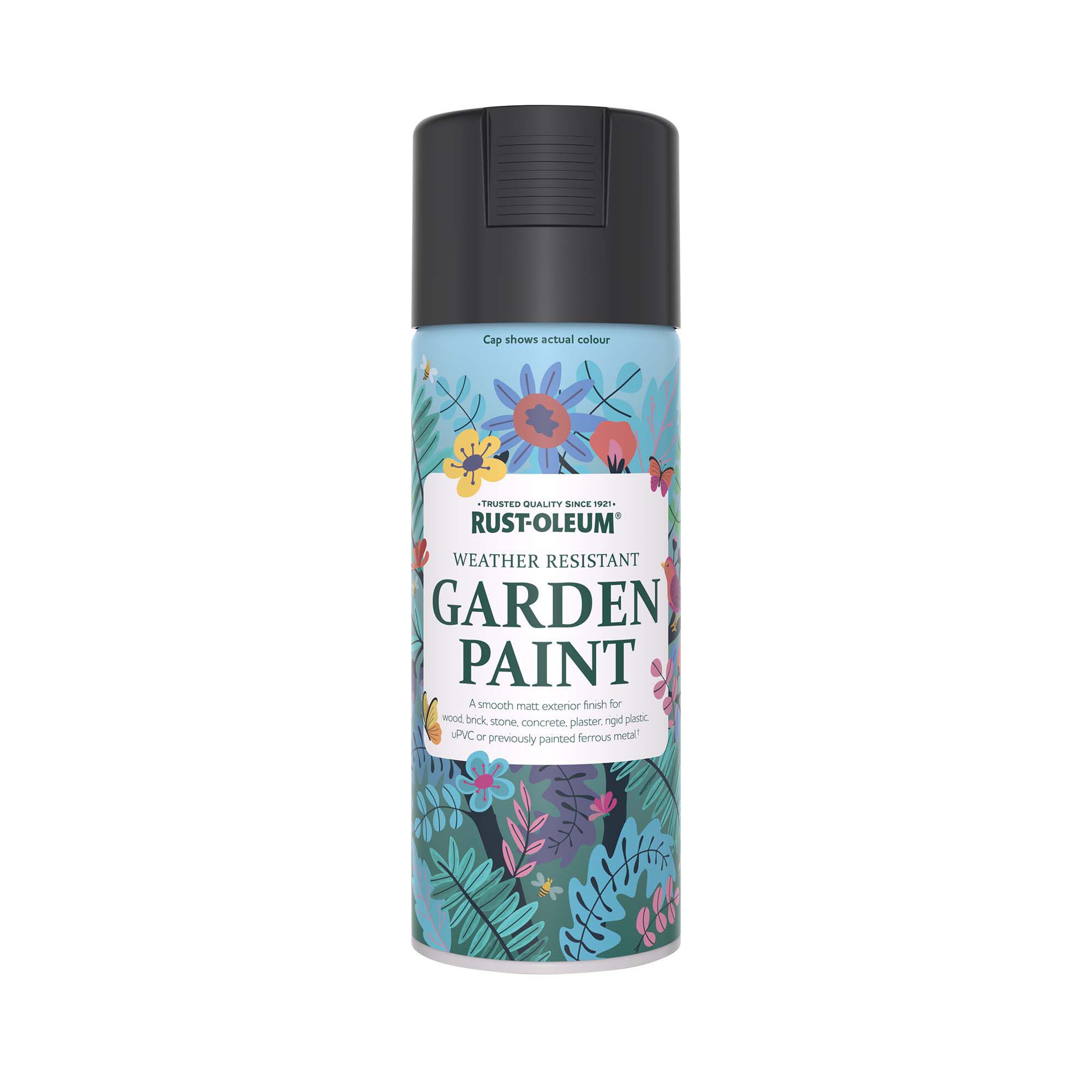Rust-Oleum Garden Paint Natural Charcoal Matt Multi-surface Garden Paint, 400ml Spray can