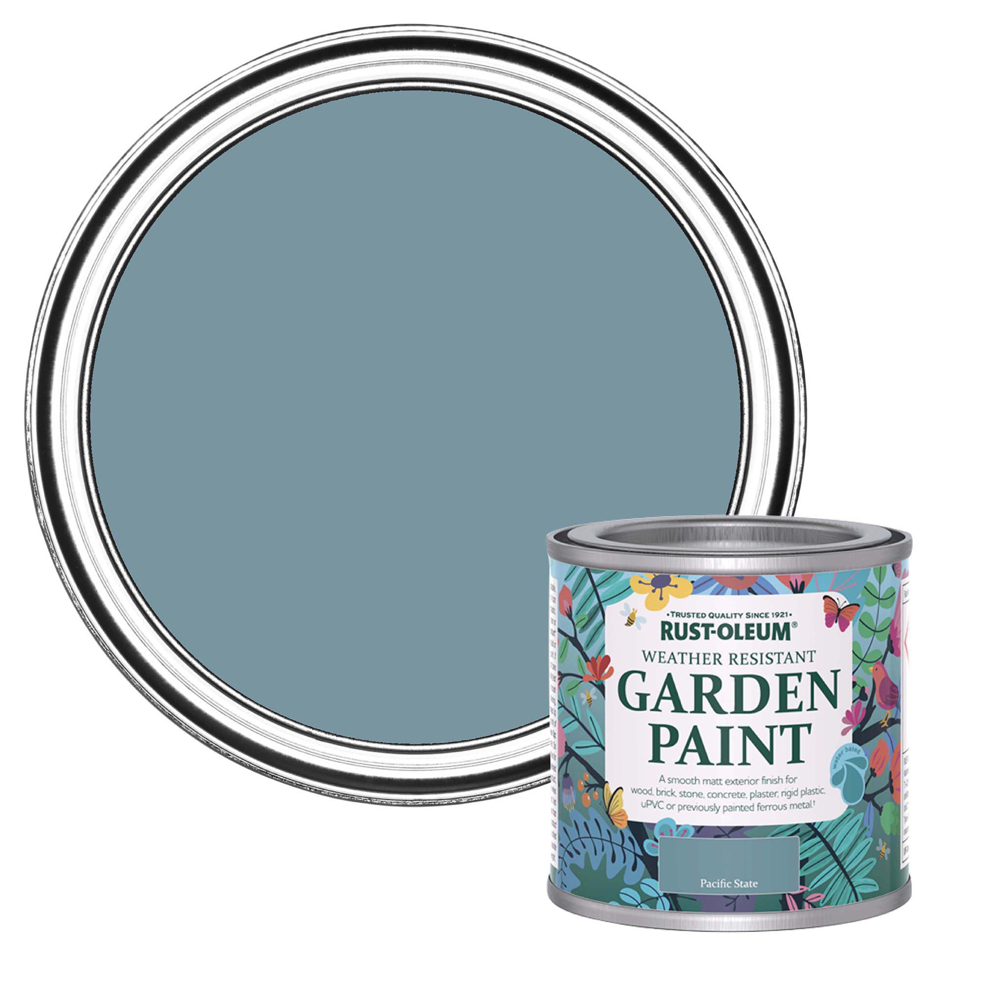 Rust-Oleum Garden Paint Pacific State Matt Multi-surface Garden Paint, 125ml Tin
