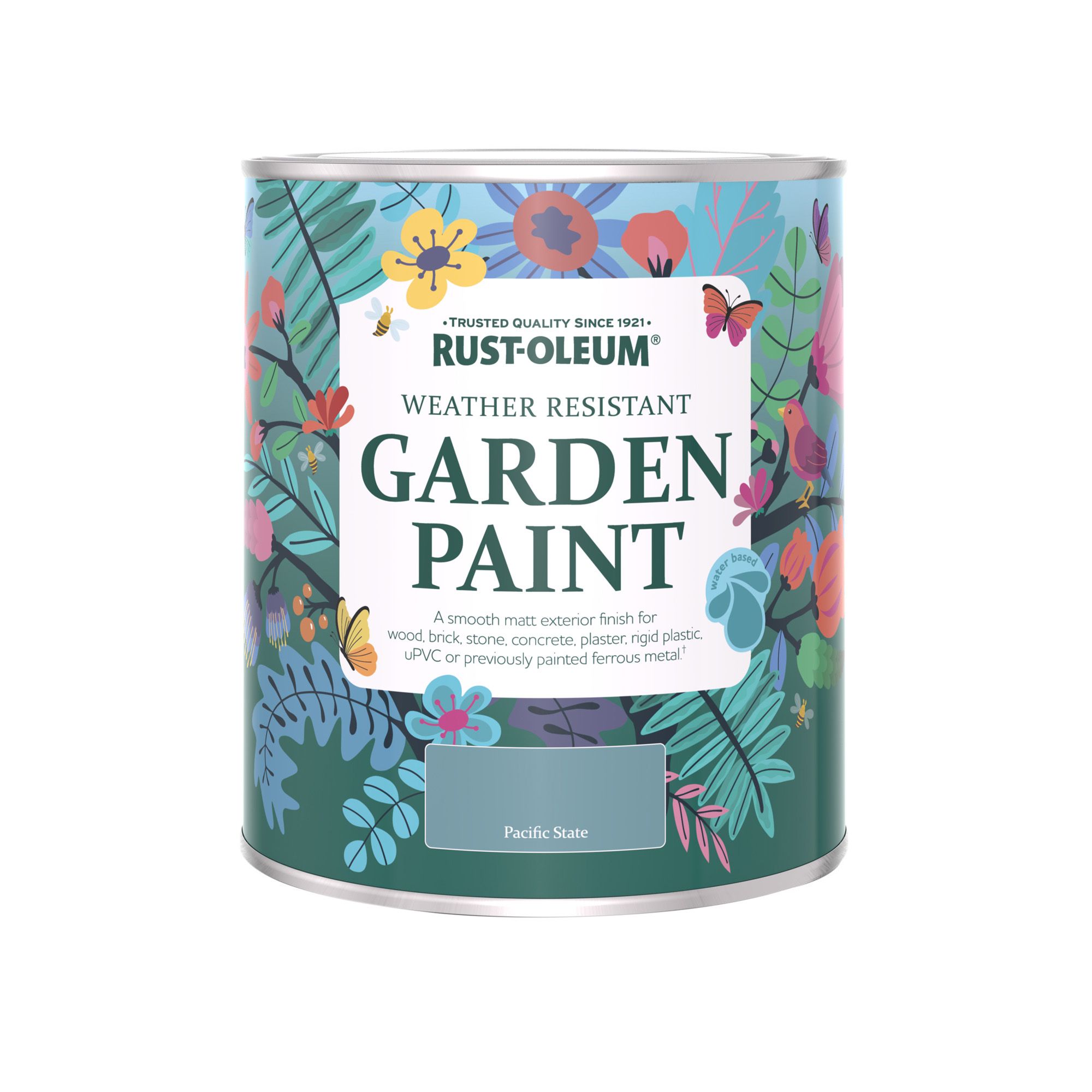 Rust-Oleum Garden Paint Pacific State Matt Multi-surface Garden Paint, 750ml Tin