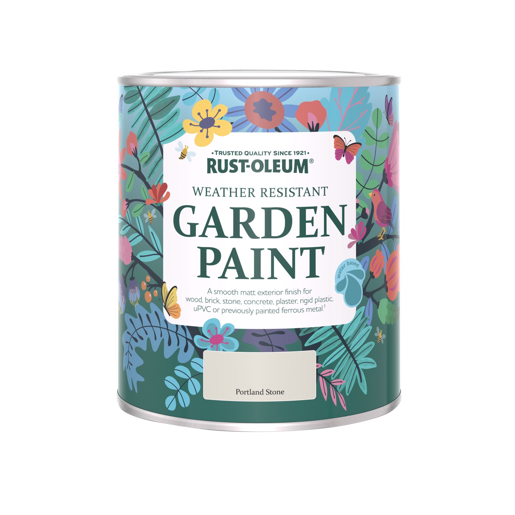 Rust-Oleum Garden Paint Portland Stone Matt Multi-surface Garden Paint, 750ml Tin