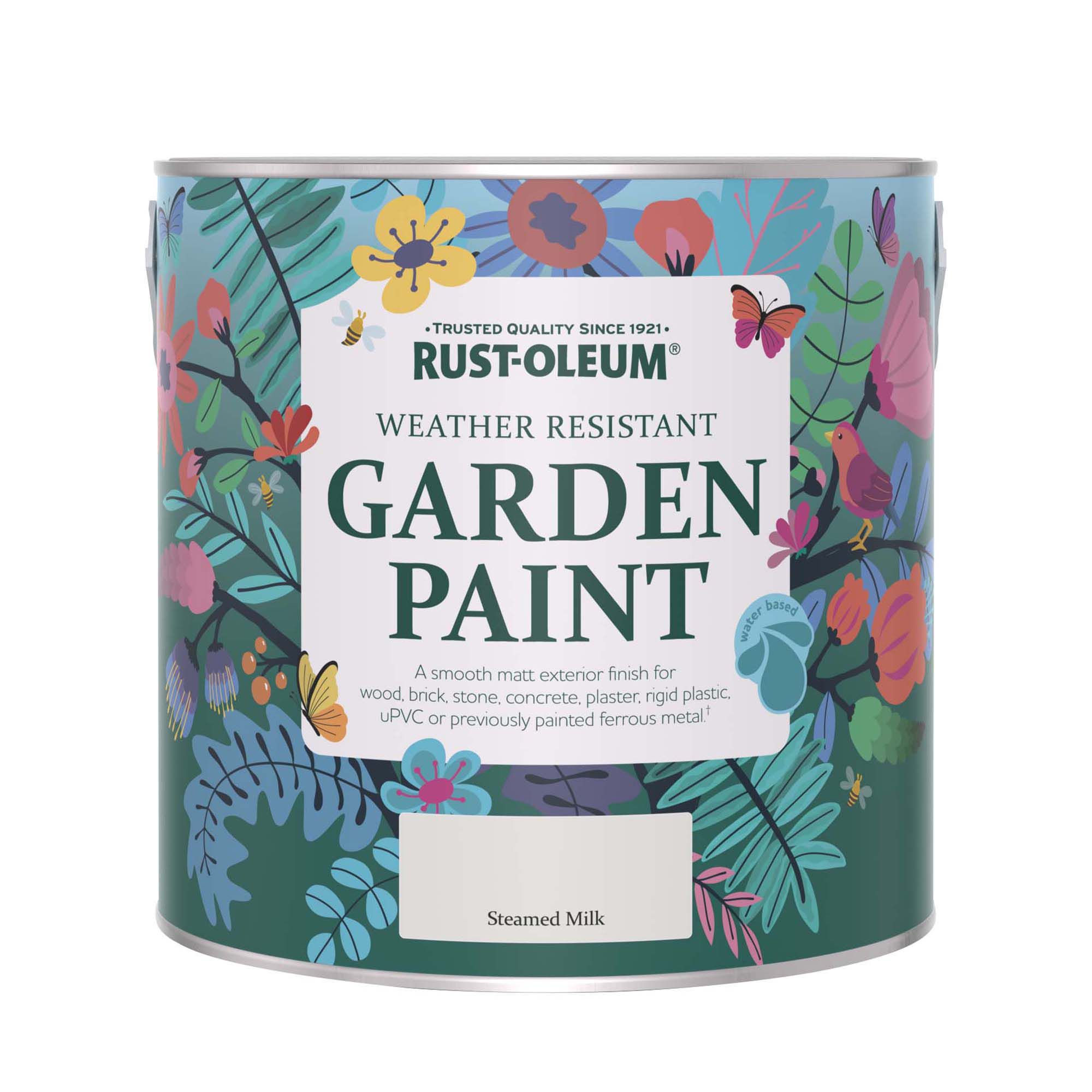 Rust-Oleum Garden Paint Steamed Milk Matt Multi-surface Garden Paint, 2.5L Tin