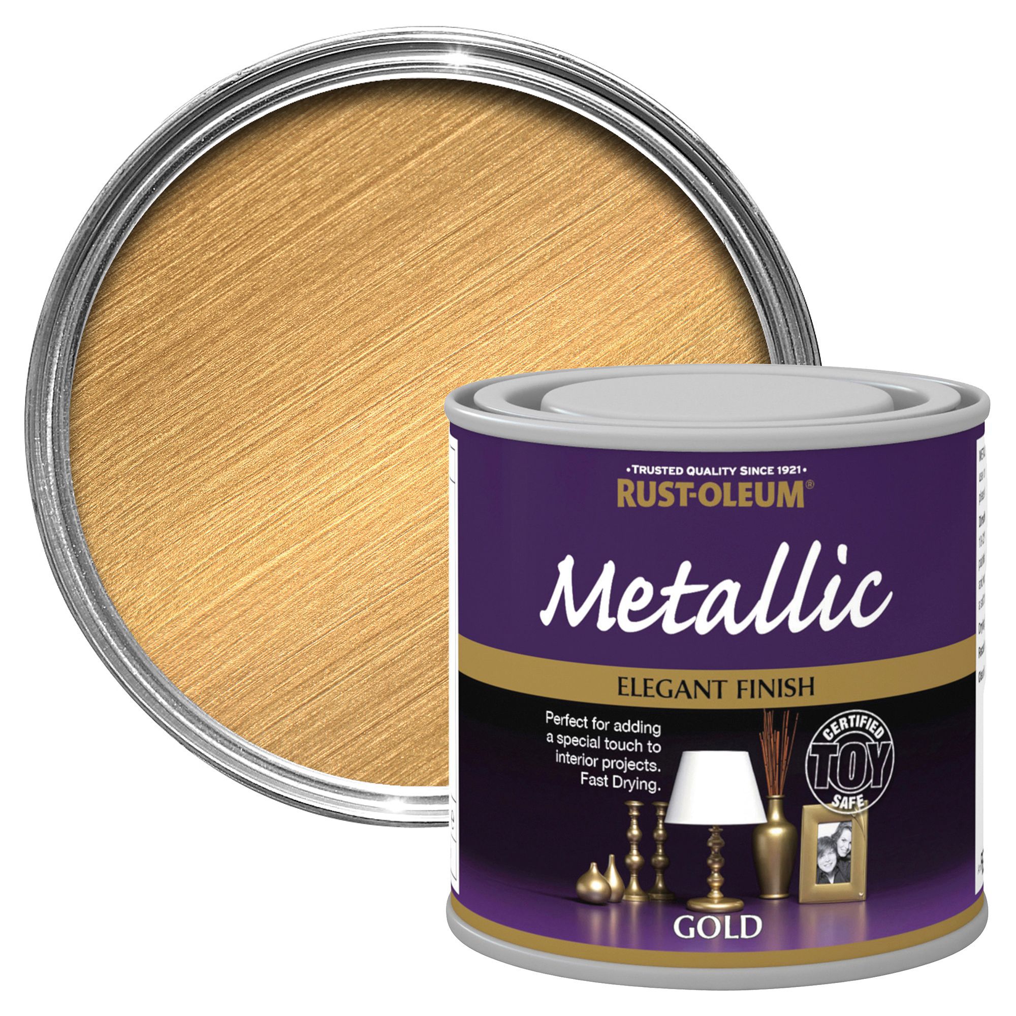 Rust-Oleum Rose Gold Metallic effect Mid sheen Multi-surface Topcoat  Special effect paint, 250ml