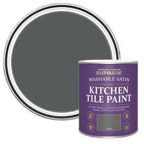 Rust-Oleum Graphite Satin Kitchen Wall tile & panelling paint, 750ml