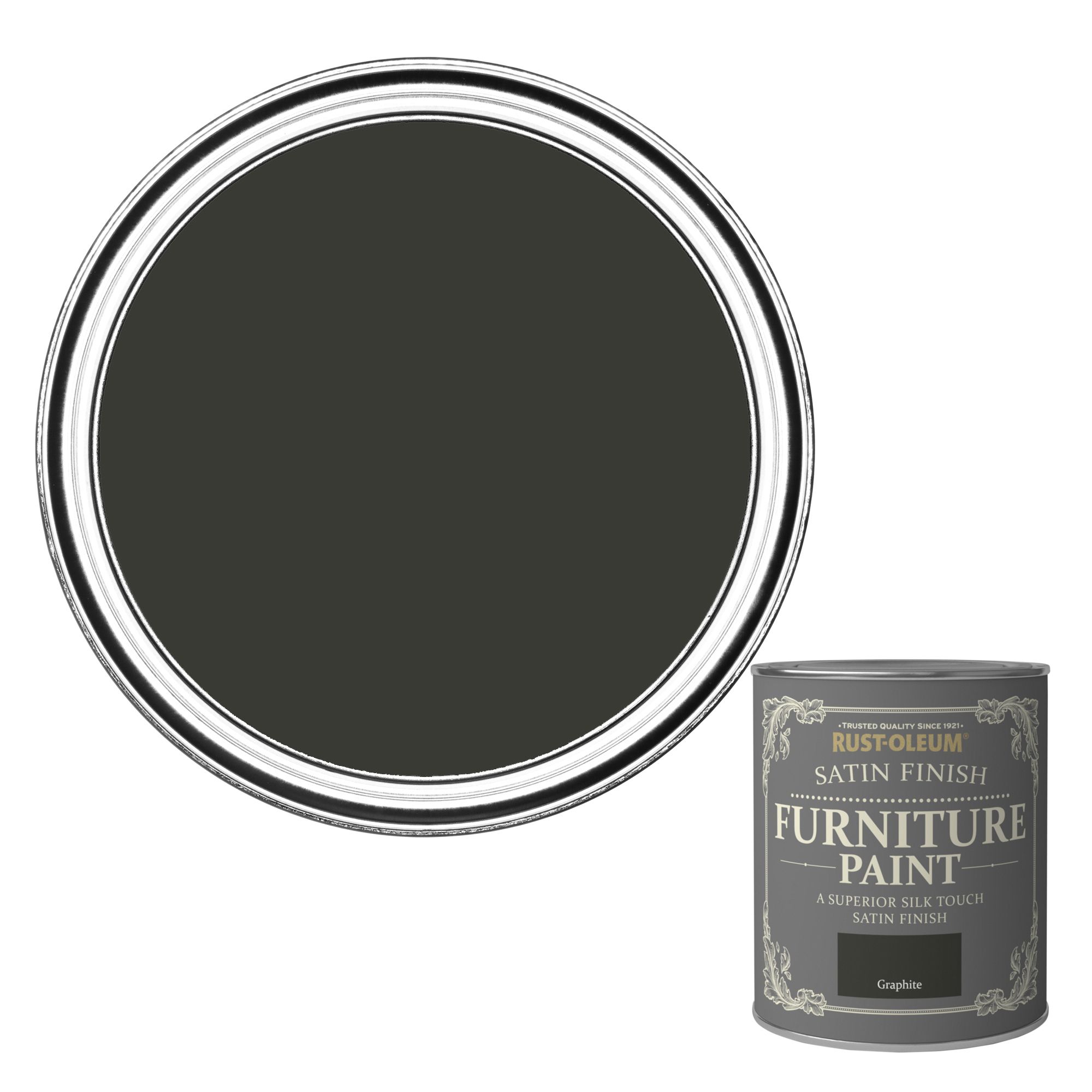 Rust-Oleum Graphite Satinwood Furniture paint, 125ml