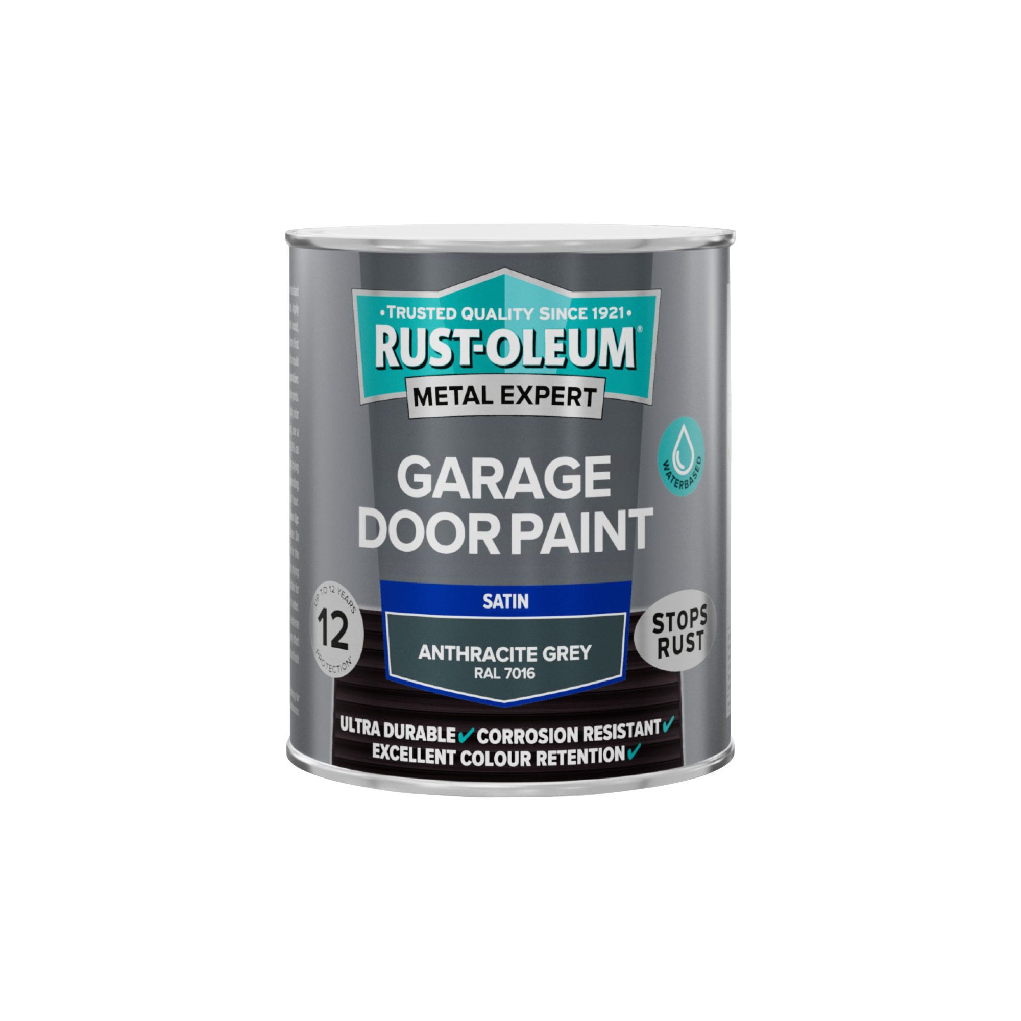 Rust-Oleum Metal Expert Anthracite Satin Garage door paint, 750ml