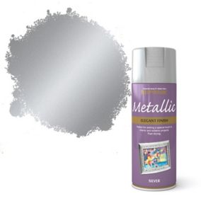 Rust-Oleum Metallic Silver effect Multi-surface Spray paint, 400ml