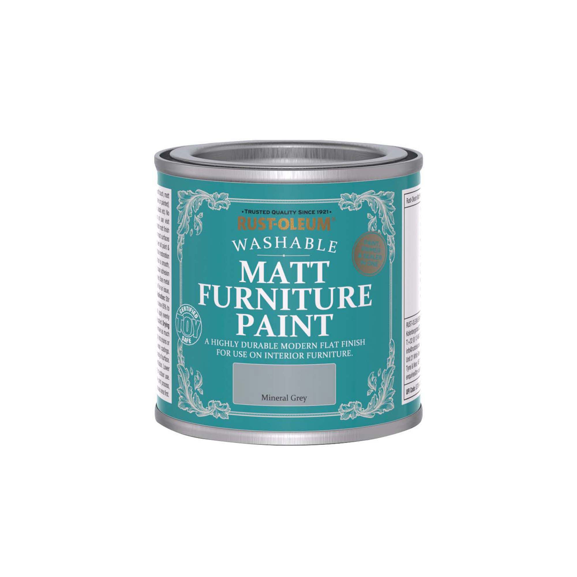 Rust-Oleum Mineral Grey Matt Furniture paint, 125ml