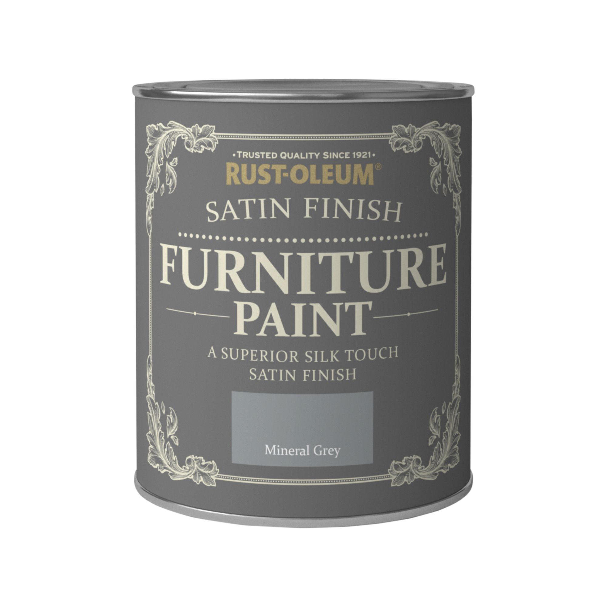 Rust-Oleum Mineral grey Satinwood Furniture paint, 125ml
