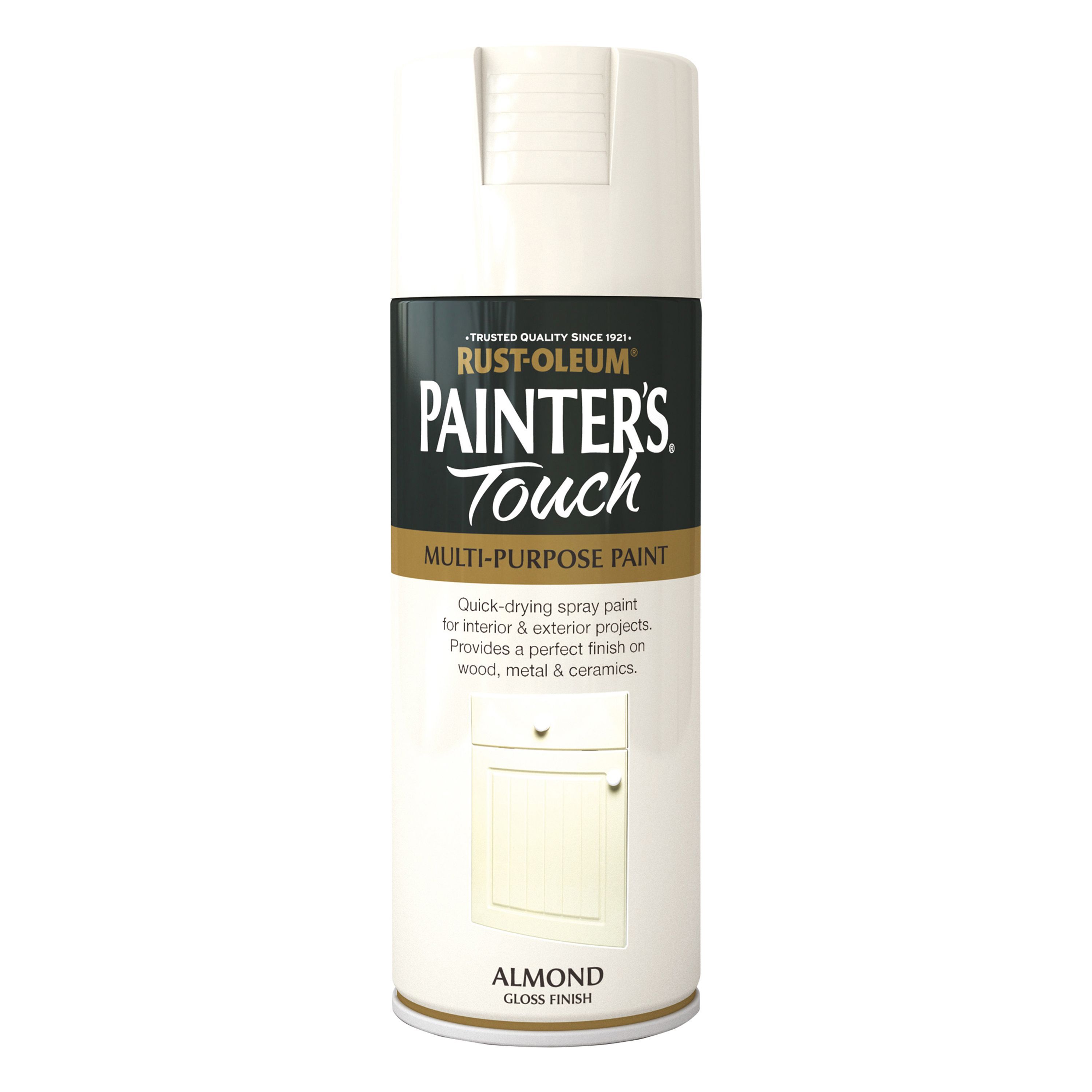 Rust-Oleum Painter's touch Almond Gloss Multi-surface Decorative spray paint, 400ml