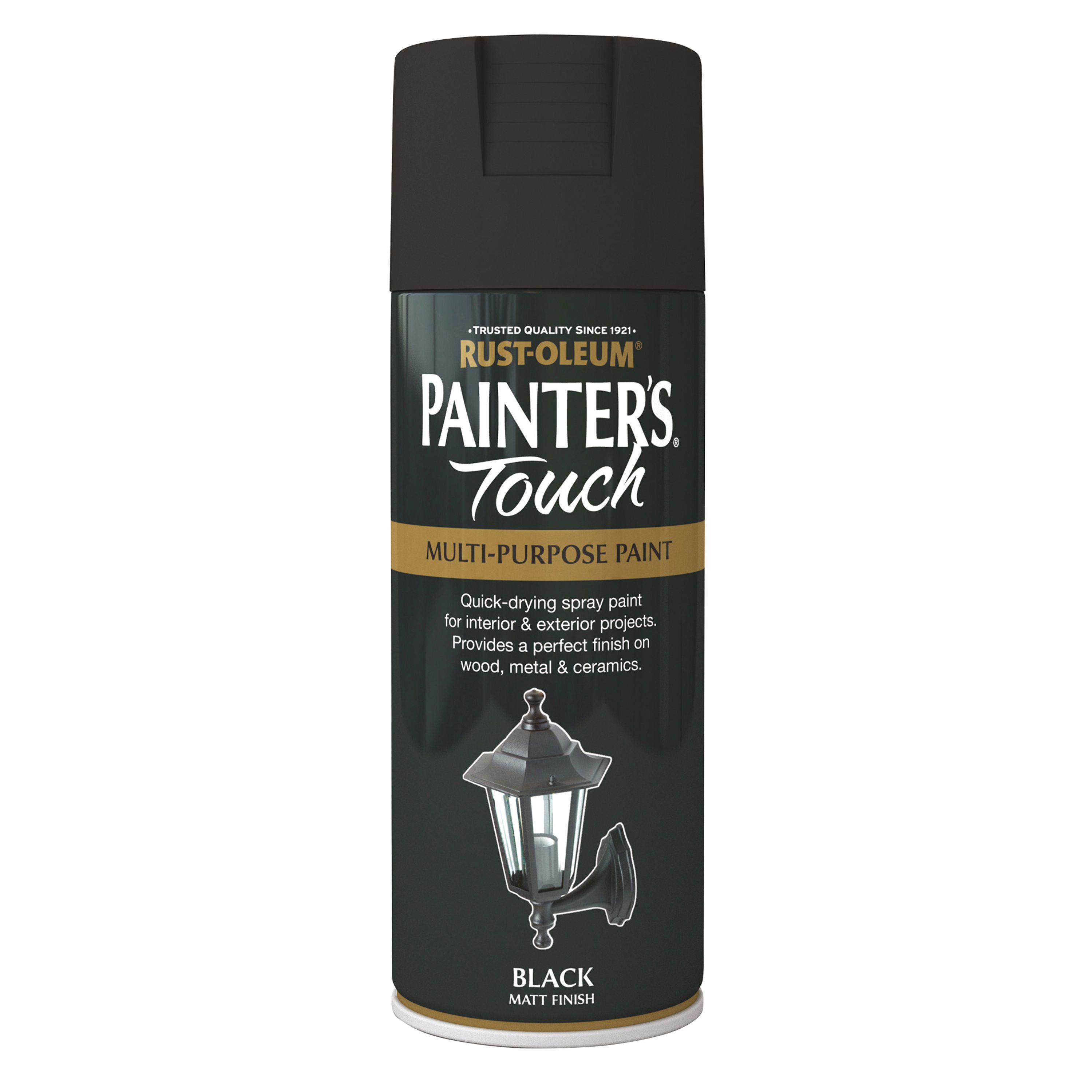 Rust-Oleum Painter's touch Black Matt Multi-surface Decorative spray paint, 400ml