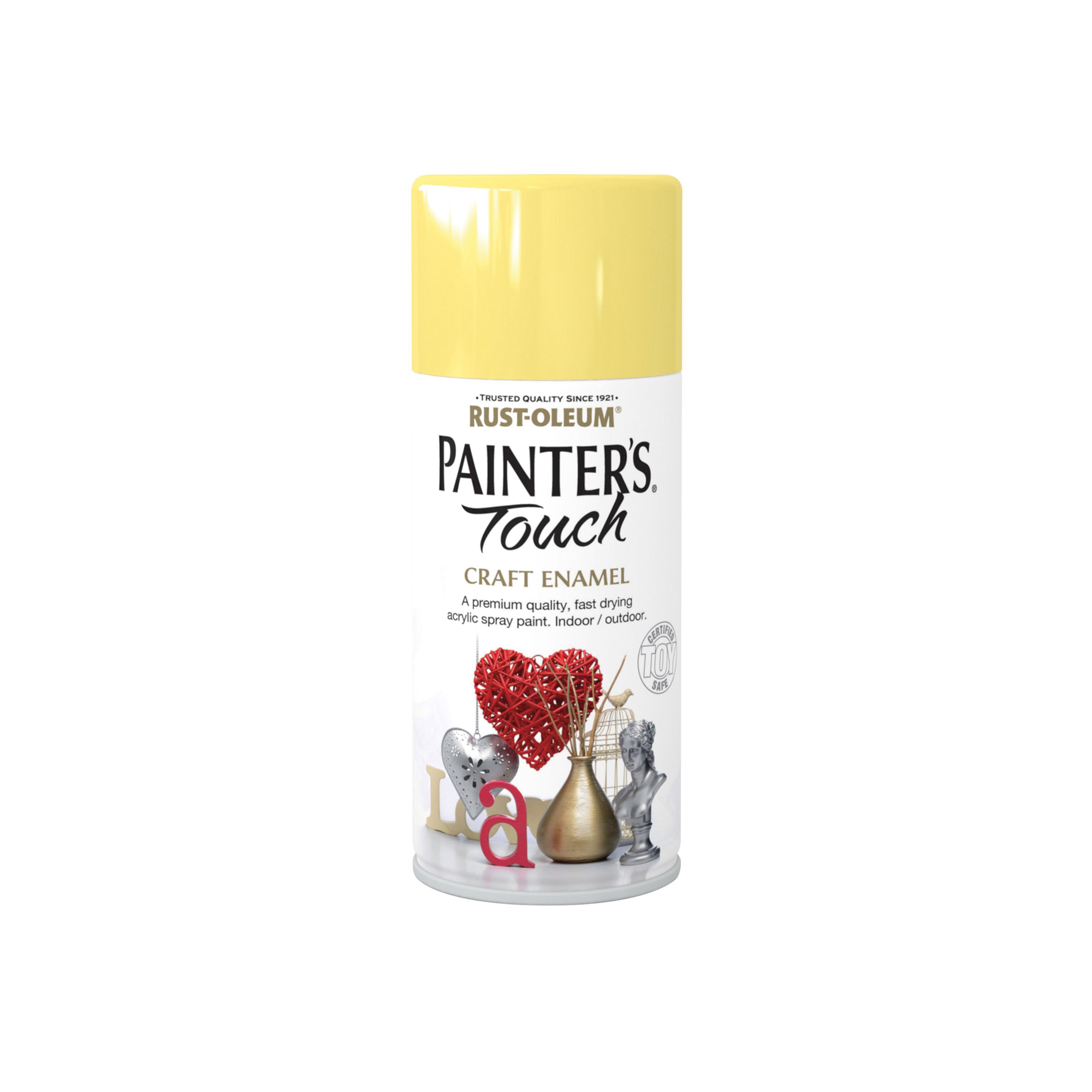 Rust-Oleum Painter's touch Buttercup yellow Gloss Multi-surface Decorative spray paint, 150ml