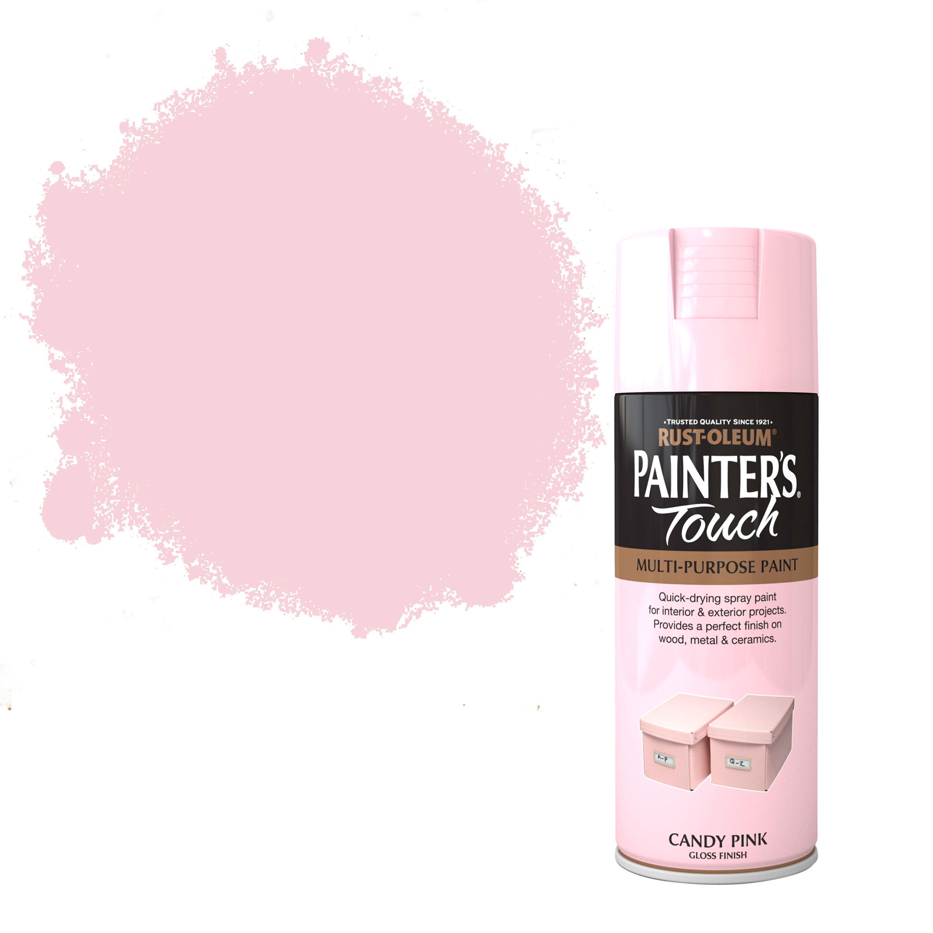 Rust-Oleum Painter's touch Candy pink Gloss Multi-surface Decorative spray paint, 400ml