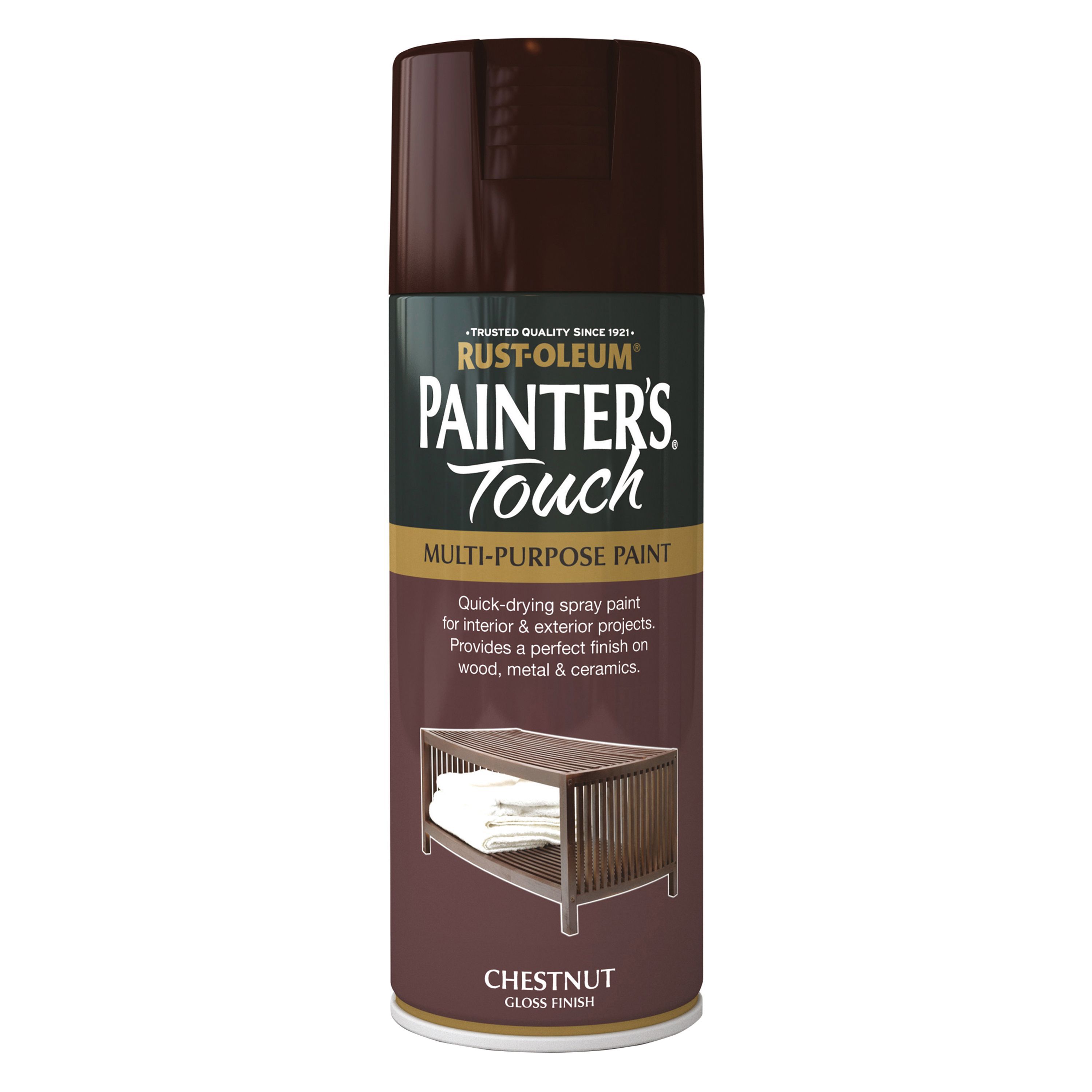 Rust-Oleum Painter's touch Chestnut Gloss Multi-surface Decorative spray paint, 400ml
