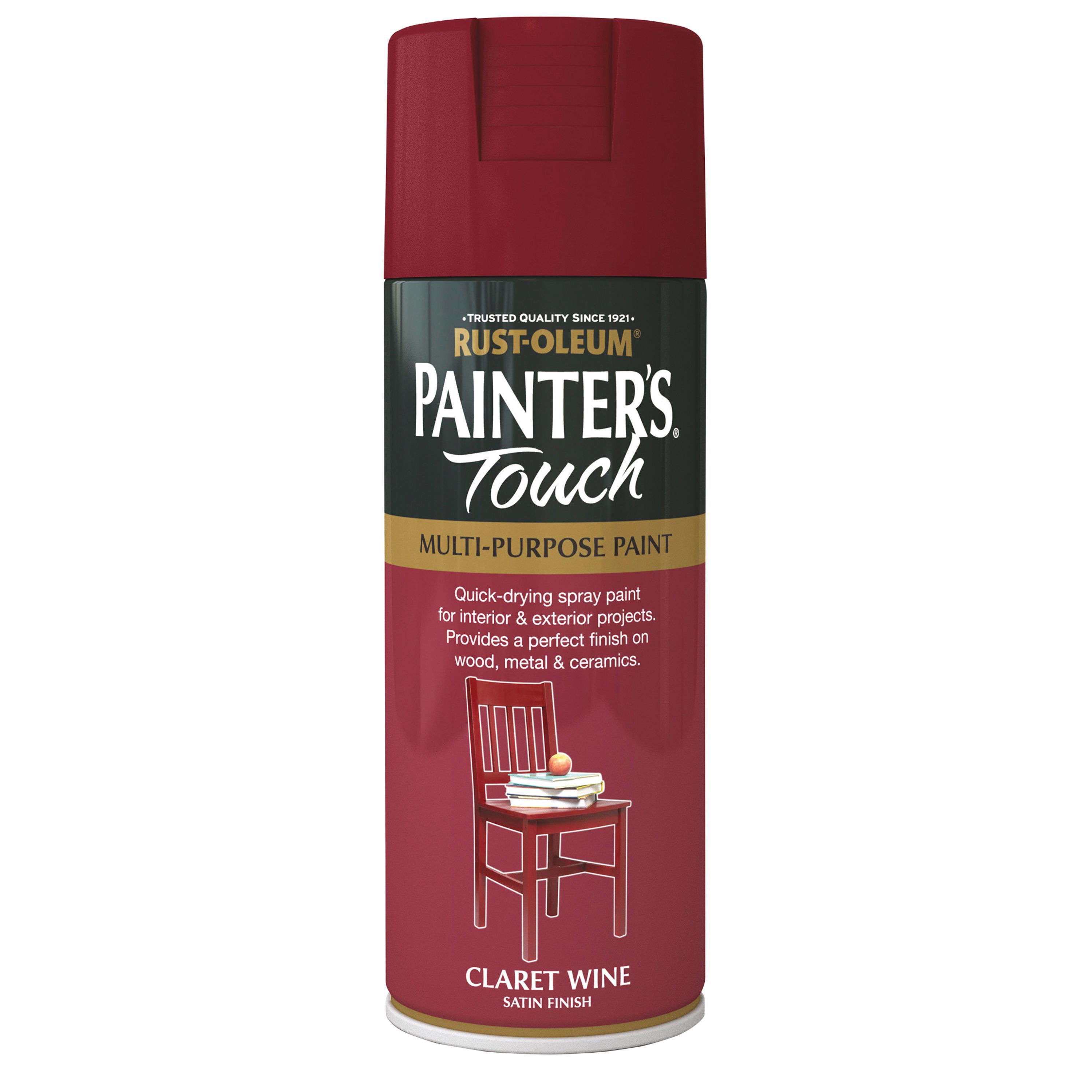 Rust-Oleum Painter's Touch Claret wine Satinwood Multi-surface Decorative spray paint, 400ml