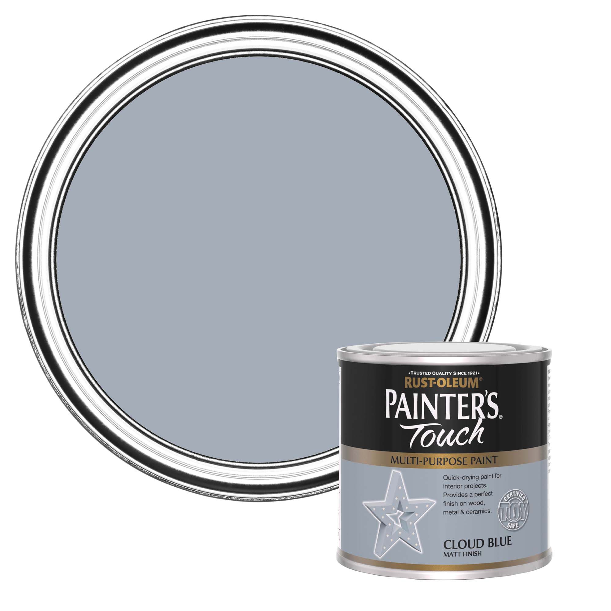 Rust-Oleum Painter's Touch Cloud Blue Matt Furniture paint, 250ml