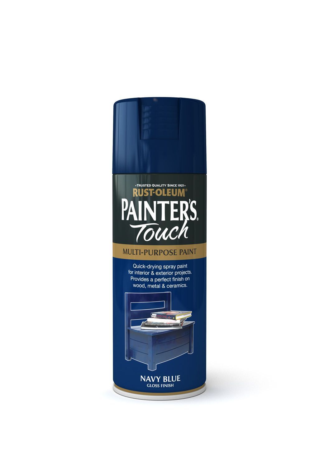 Rust-Oleum Painter's touch Navy blue Gloss Multi-surface Decorative spray paint, 400ml