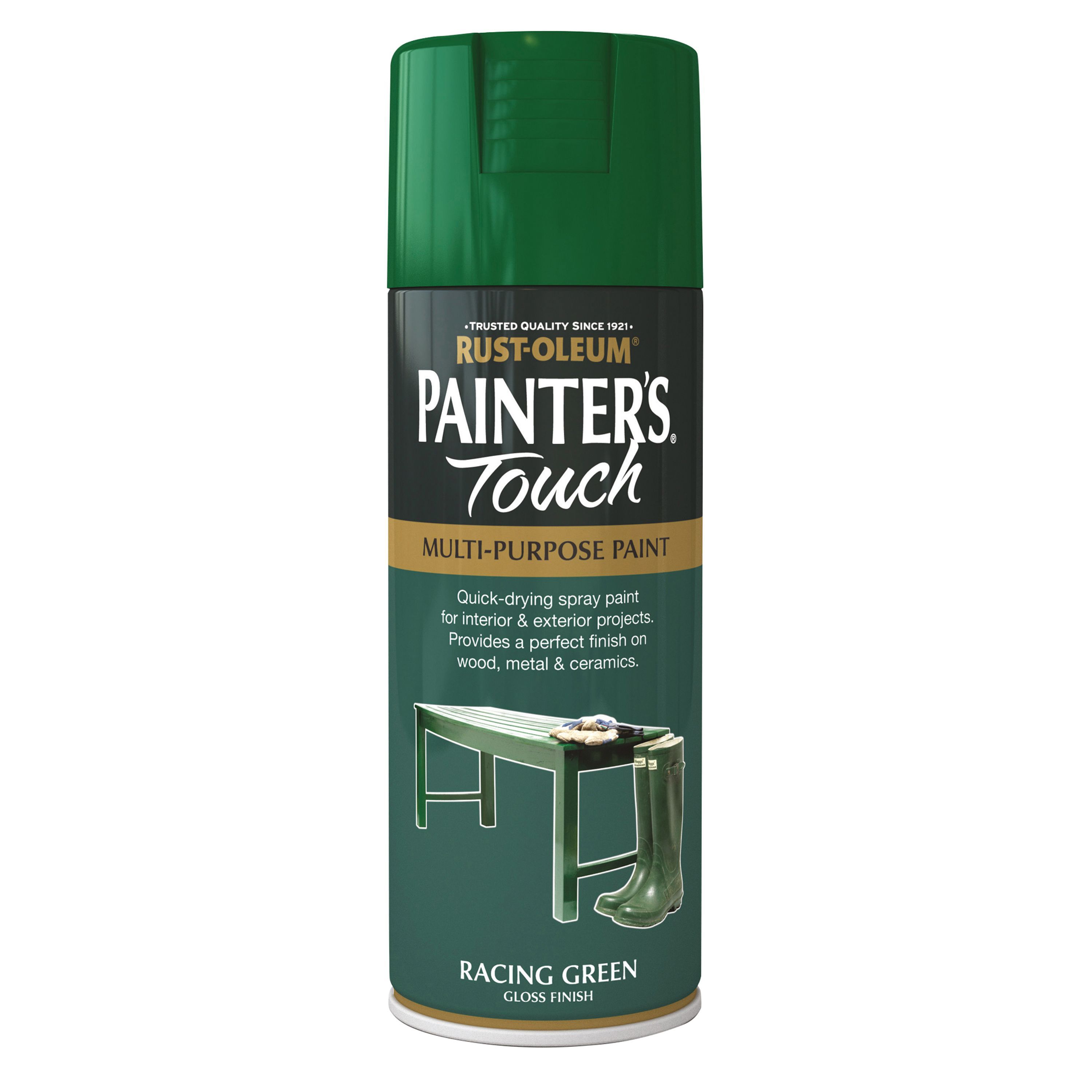 Rust-Oleum Painter's touch Racing green Gloss Multi-surface Decorative spray paint, 400ml