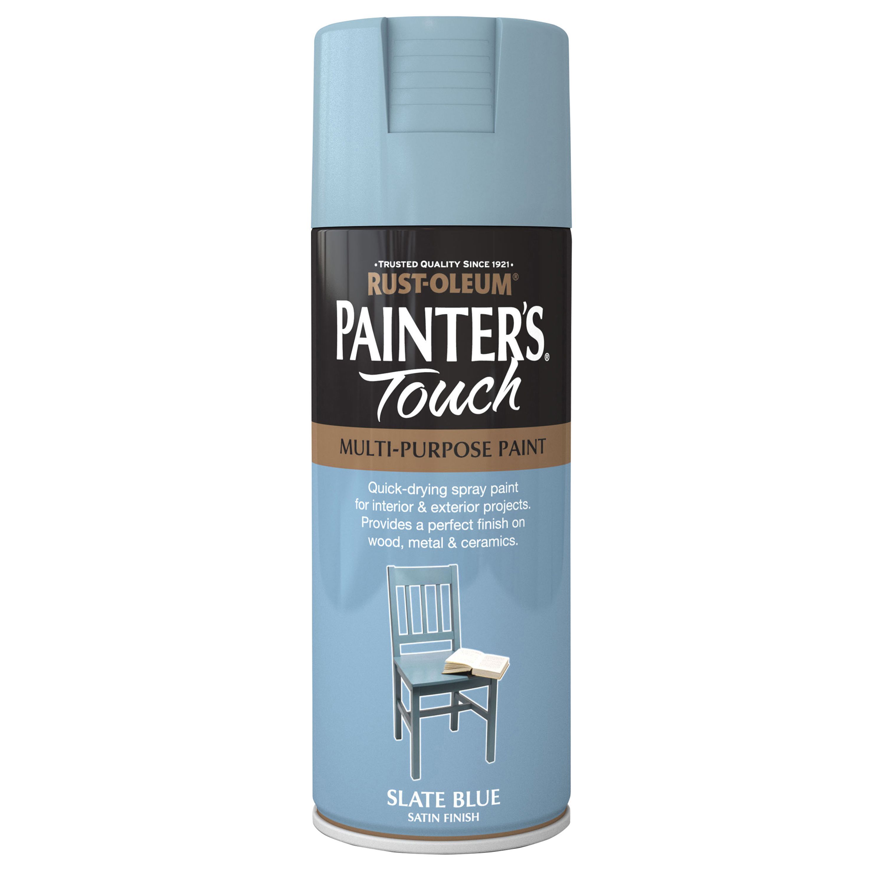 Rust-Oleum Painter's Touch Slate blue Satinwood Multi-surface Decorative spray paint, 400ml