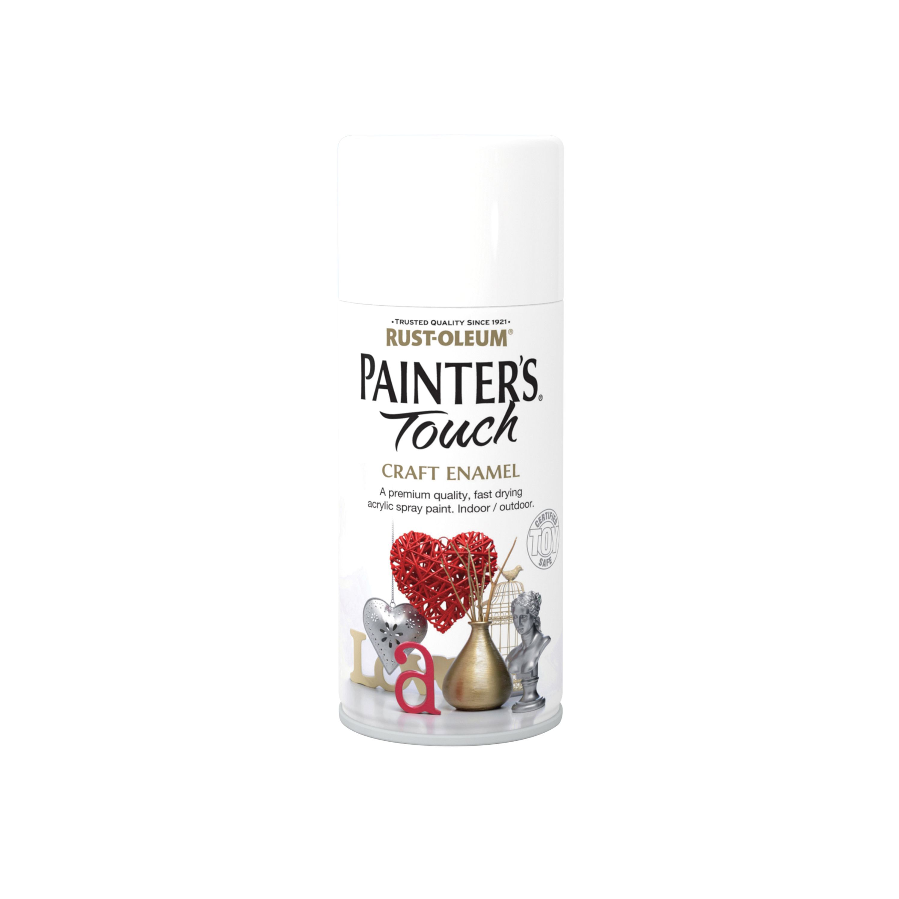 Rust-Oleum Painter's touch White Gloss Multi-surface Decorative spray paint, 150ml