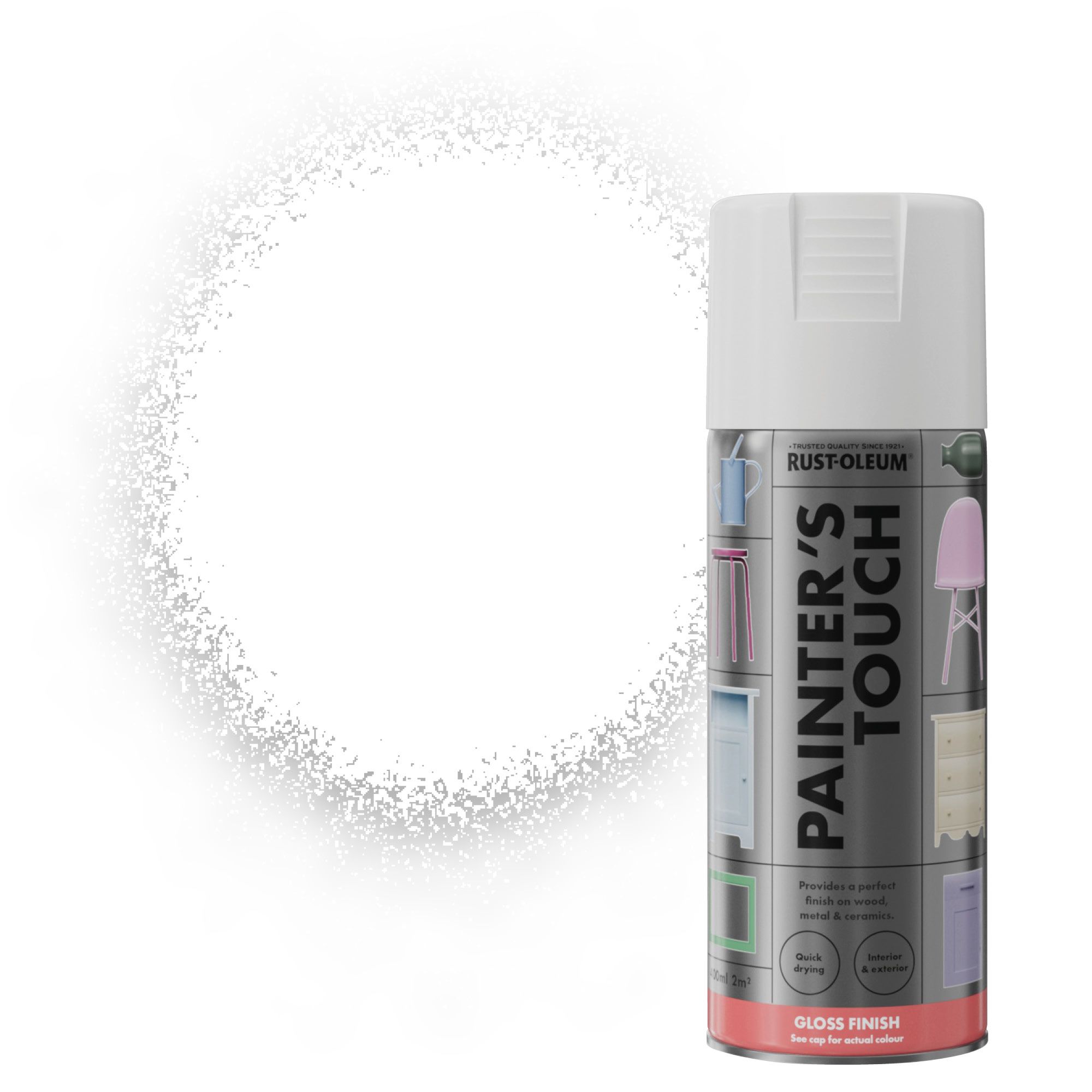 Rust-Oleum Painter's touch White Gloss Multi-surface Decorative spray paint, 400ml