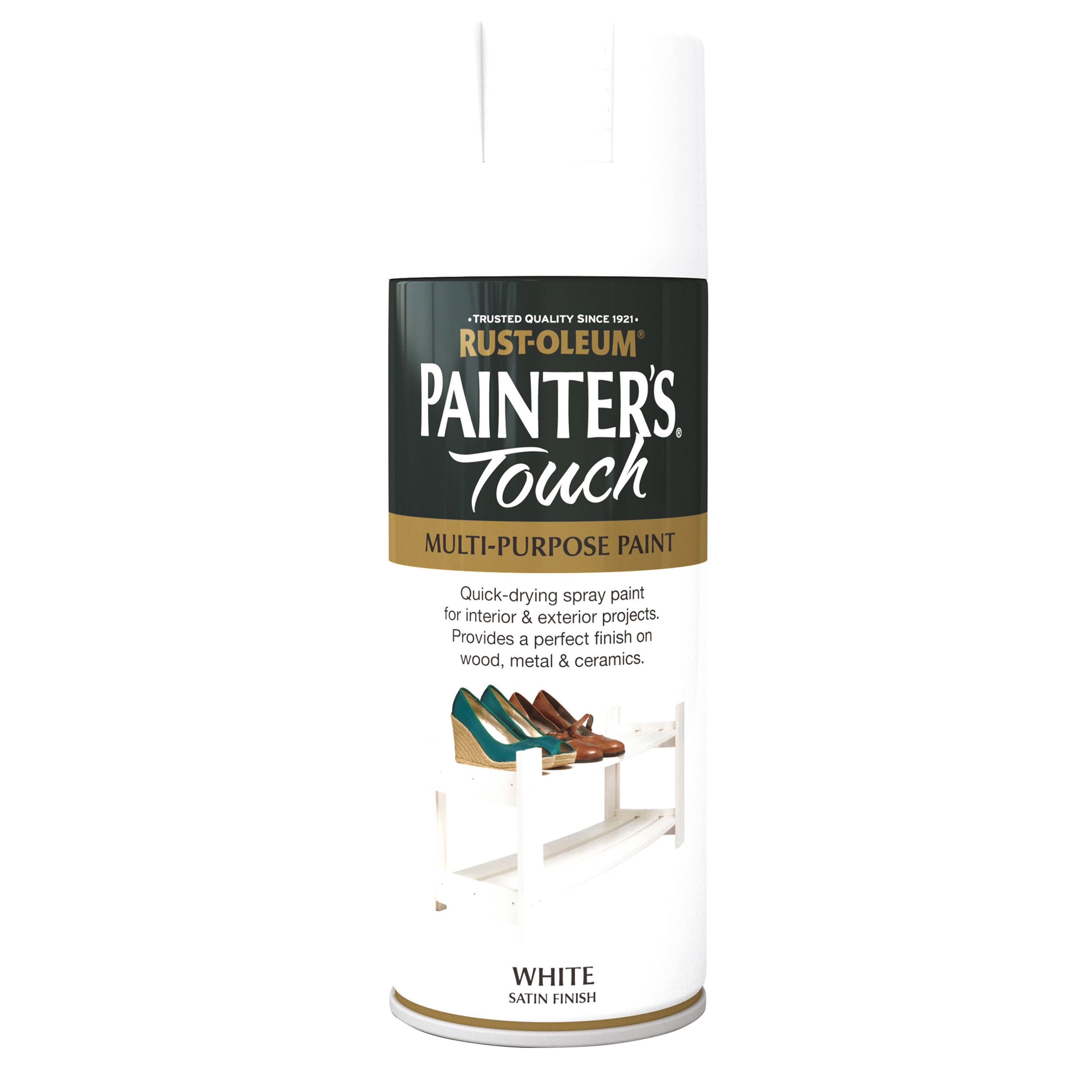 Rust-Oleum Painter's Touch White Satinwood Multi-surface Decorative spray paint, 400ml