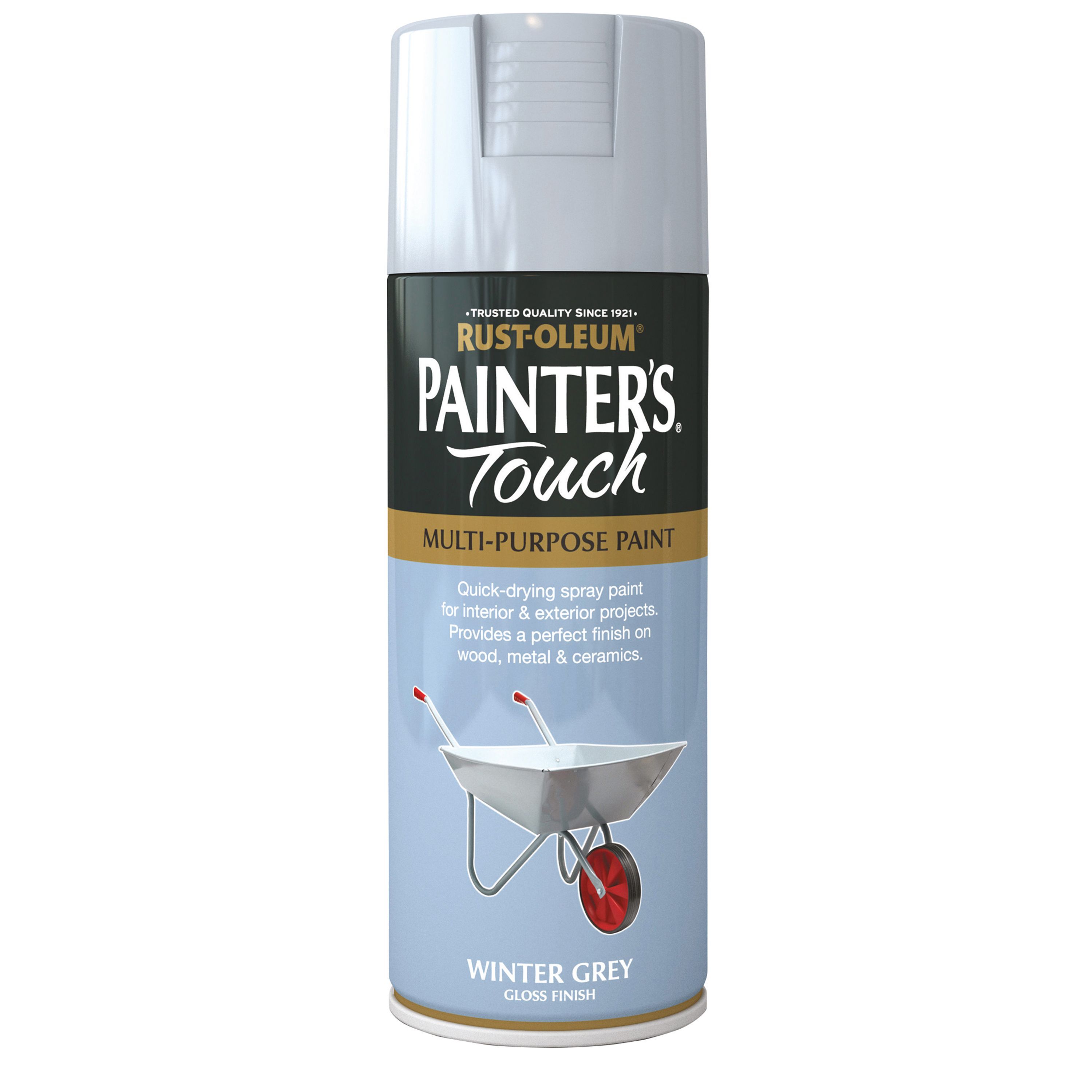 Rust-Oleum Painter's touch Winter grey Gloss Multi-surface Decorative spray paint, 400ml
