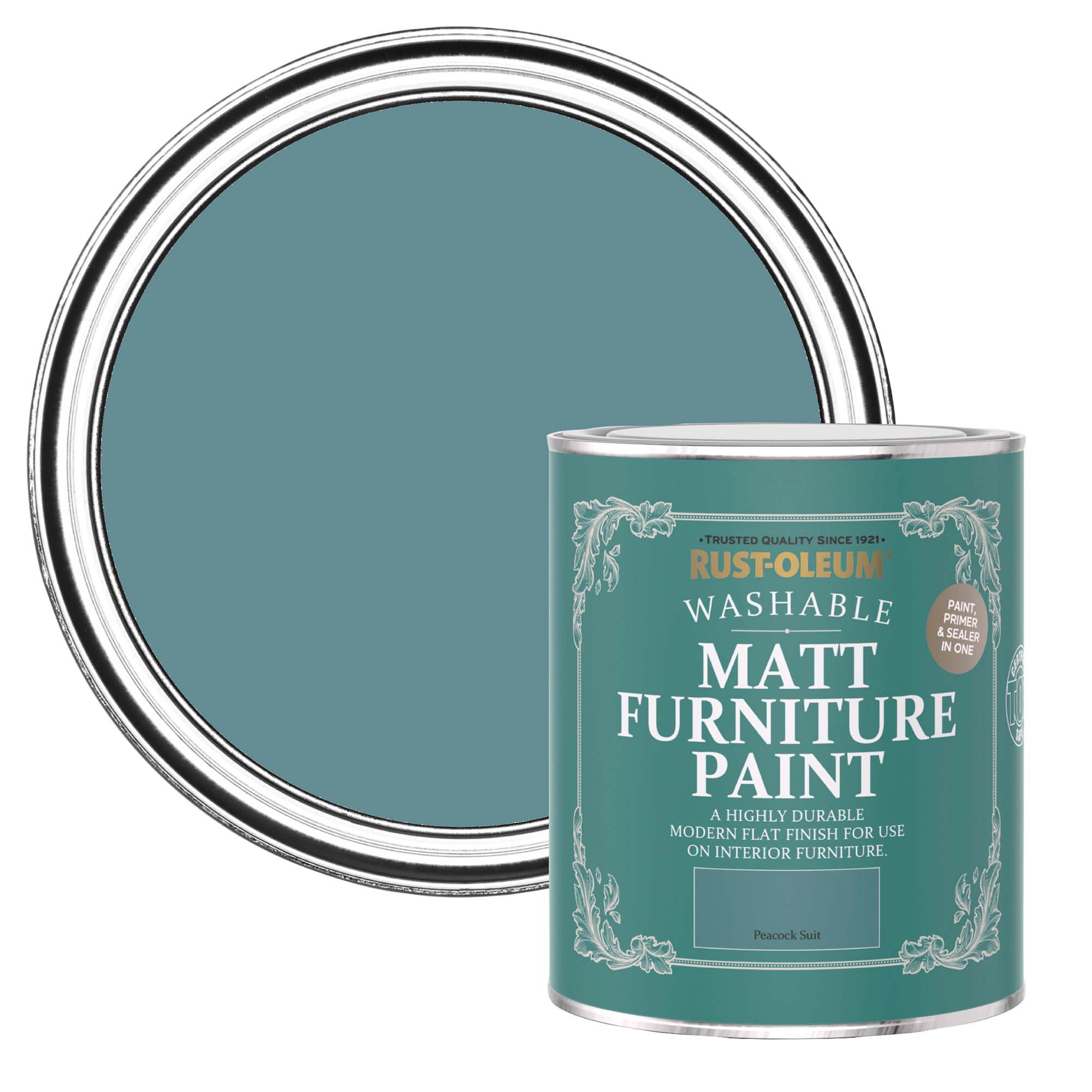 Rust-Oleum Peacock Suit Matt Furniture paint, 750ml