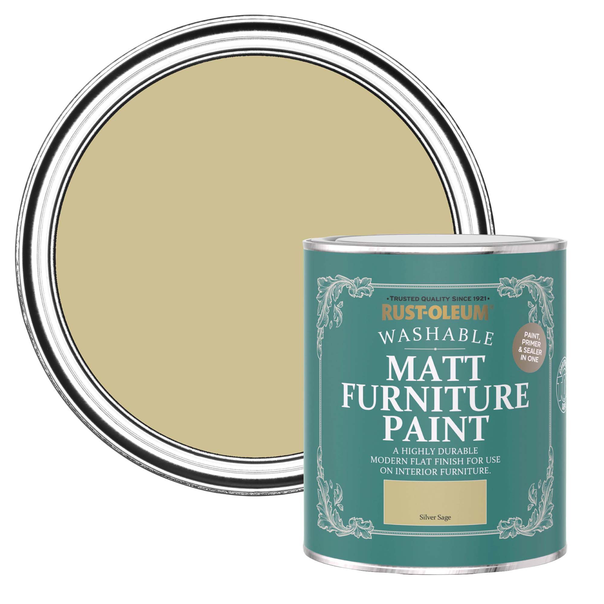 Rust-Oleum Silver Sage Matt Furniture paint, 750ml
