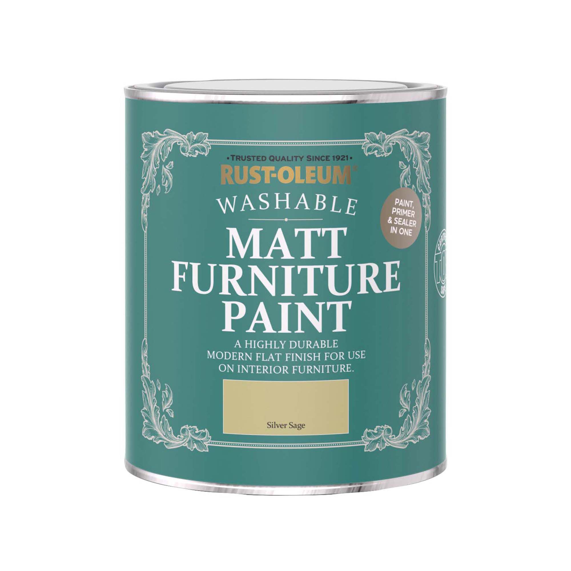 Rust-Oleum Silver Sage Matt Furniture paint, 750ml
