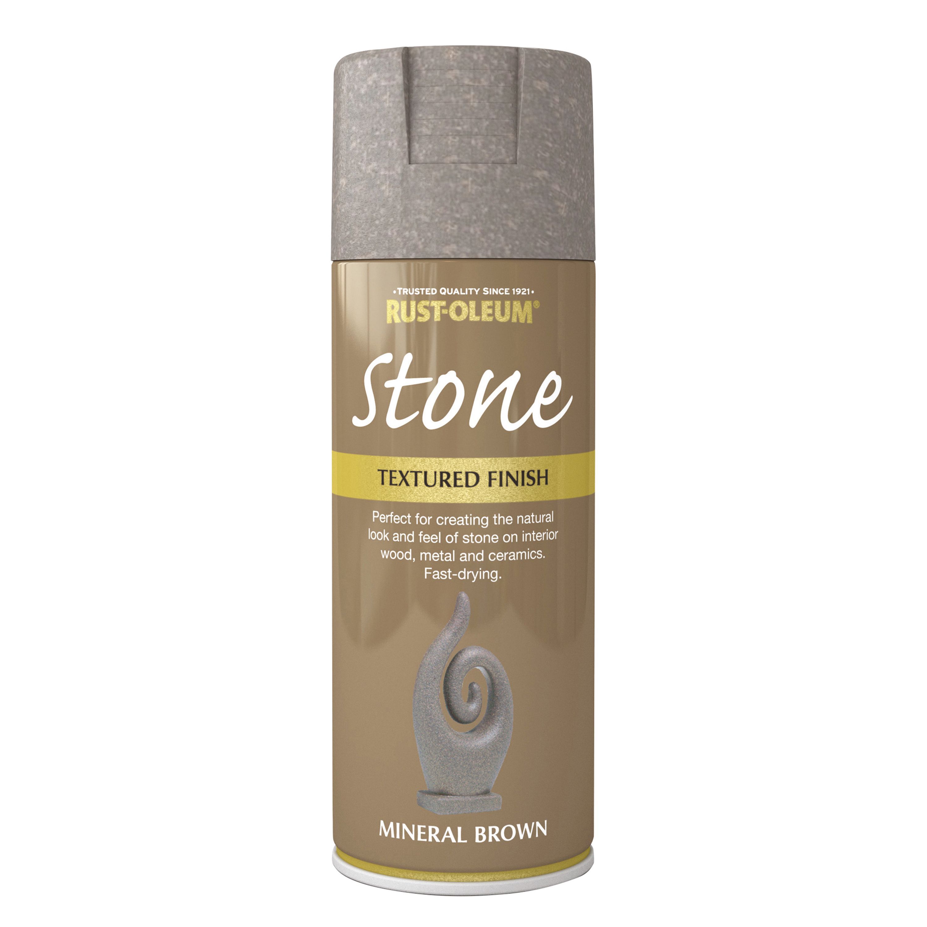 Rust-Oleum Stone Mineral brown Multi-surface Spray paint, 400ml
