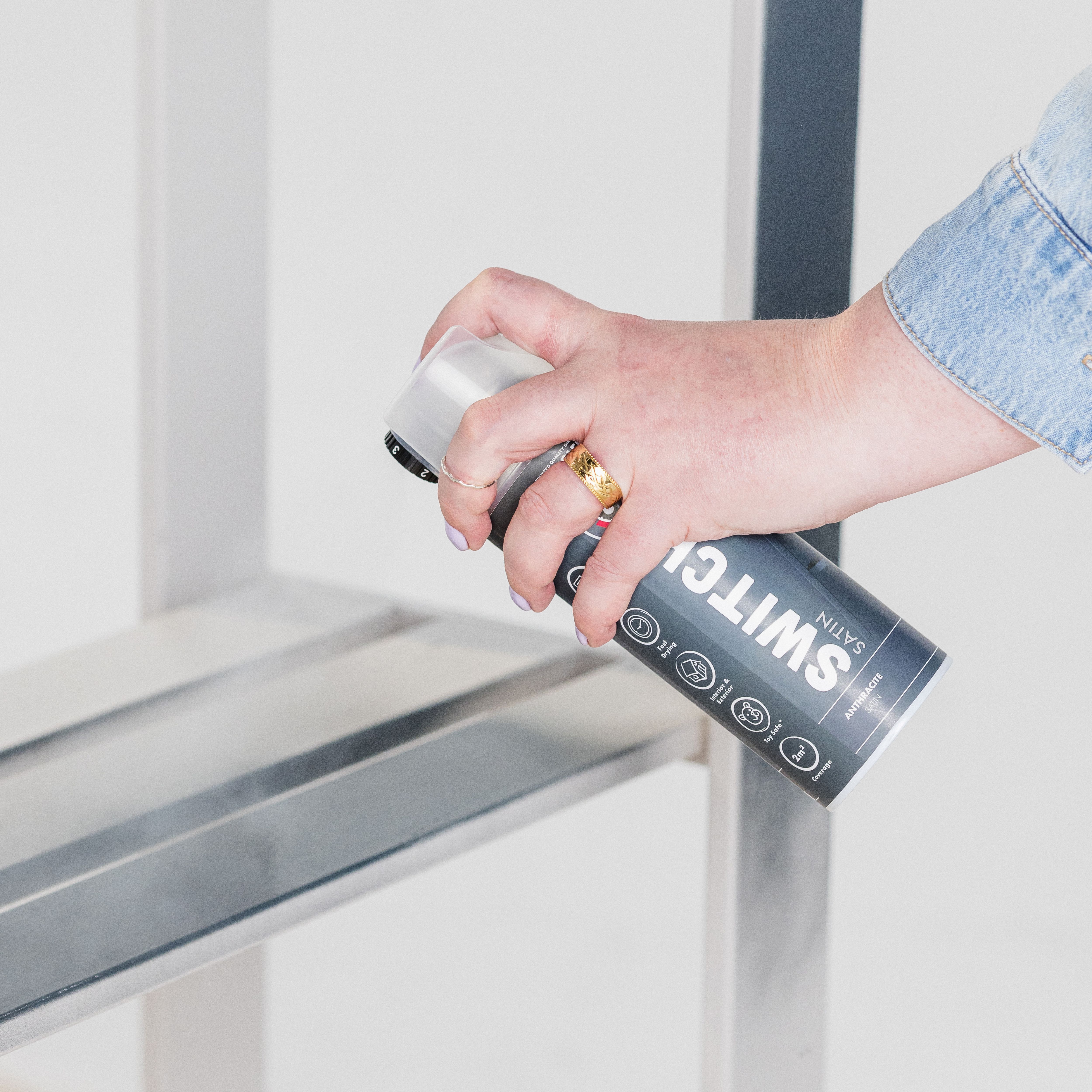 Rust-Oleum Switch Anthracite Satin Multi-surface Topcoat Decorative spray paint, 400ml