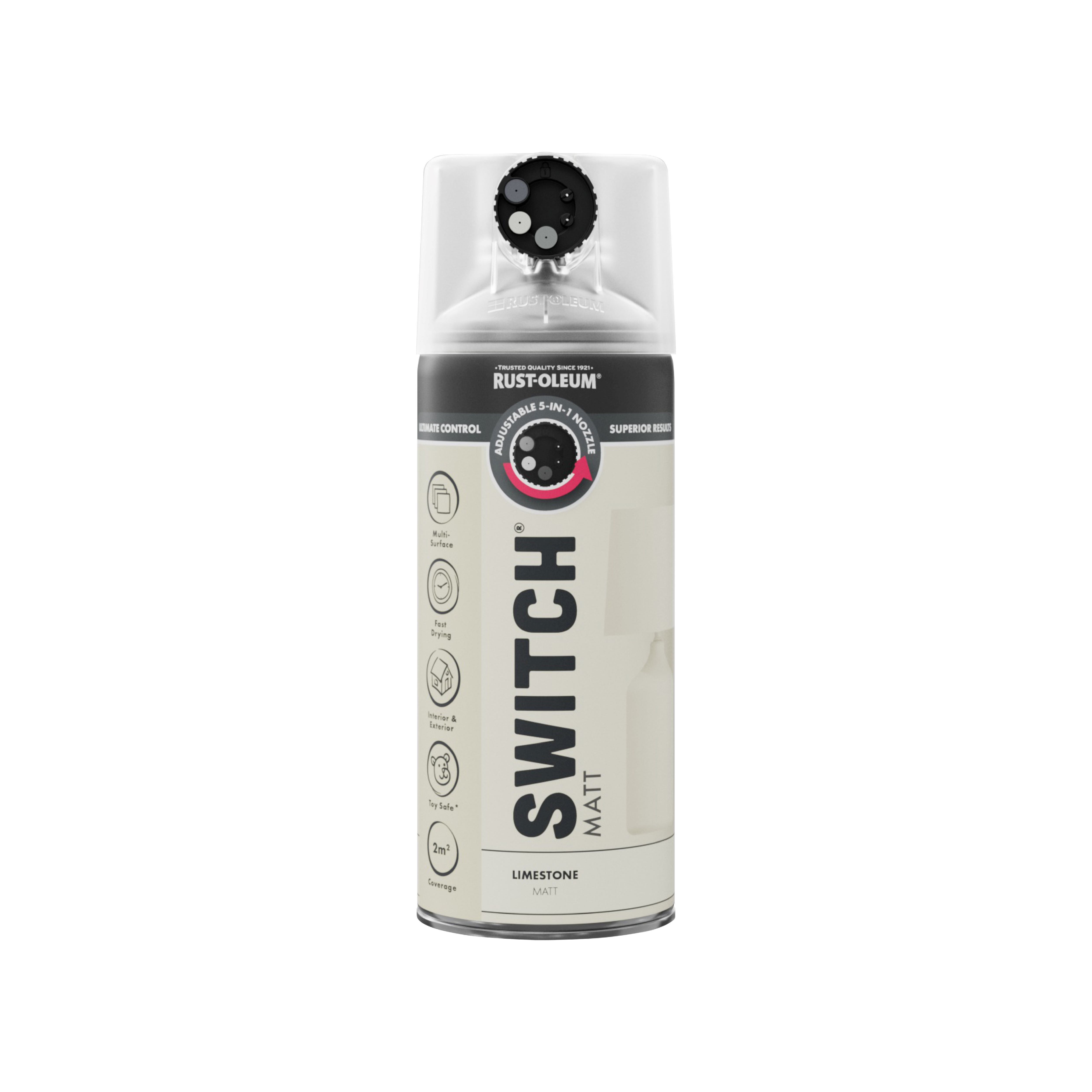 Rust-Oleum Switch Limestone Matt Multi-surface Topcoat Decorative spray paint, 400ml