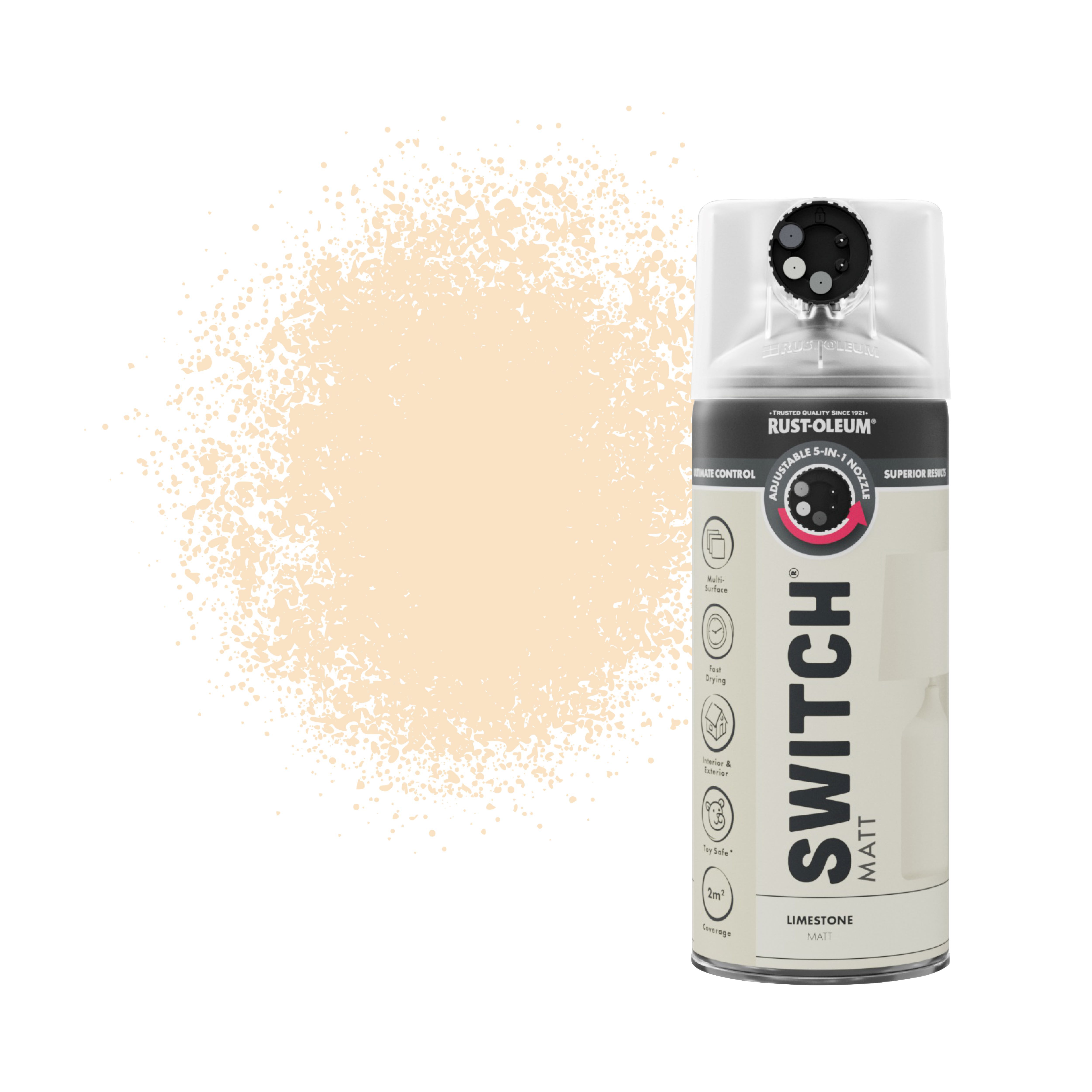 Rust-Oleum Switch Limestone Matt Multi-surface Topcoat Decorative spray paint, 400ml