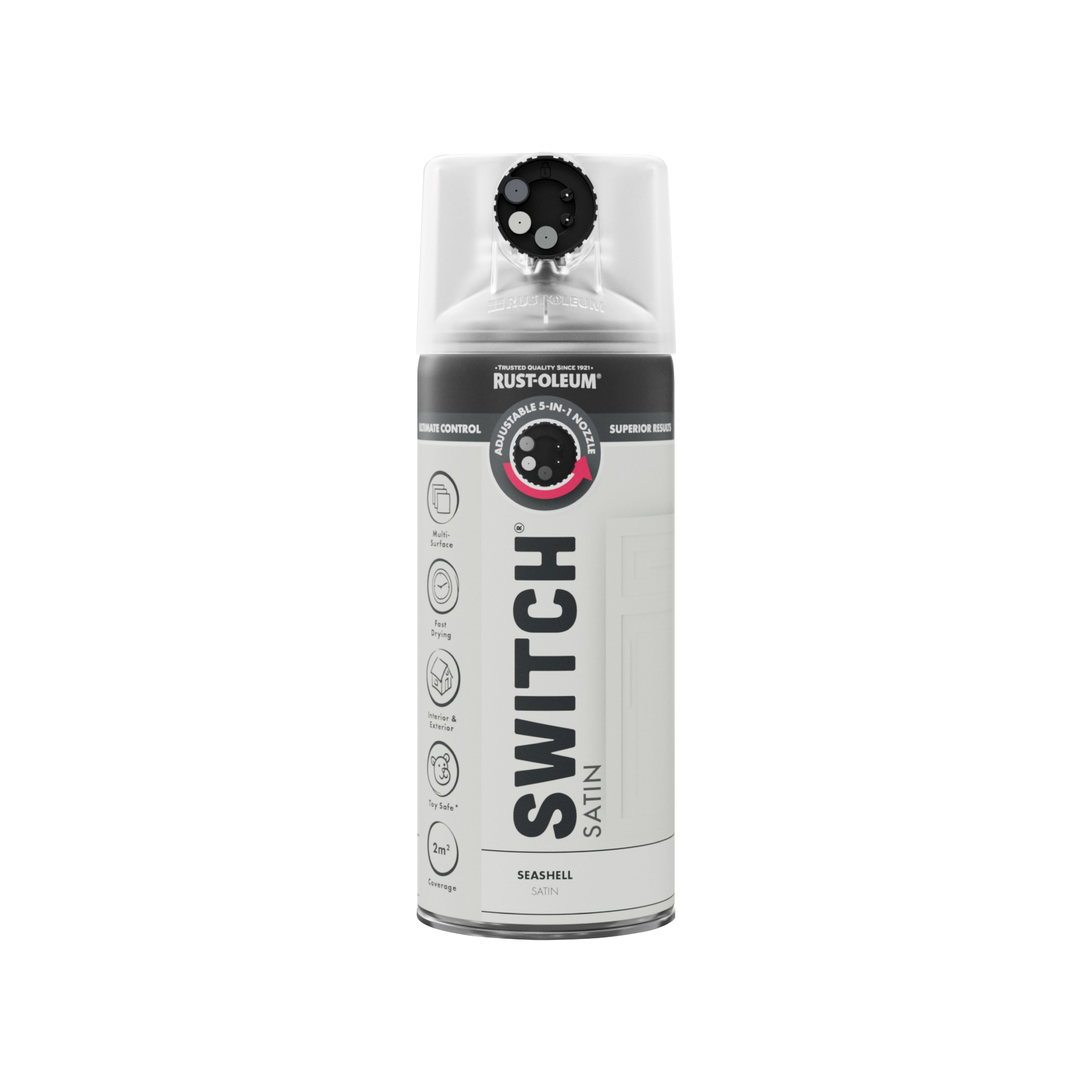 Rust-Oleum Switch Seashell Satin Multi-surface Topcoat Decorative spray paint, 400ml